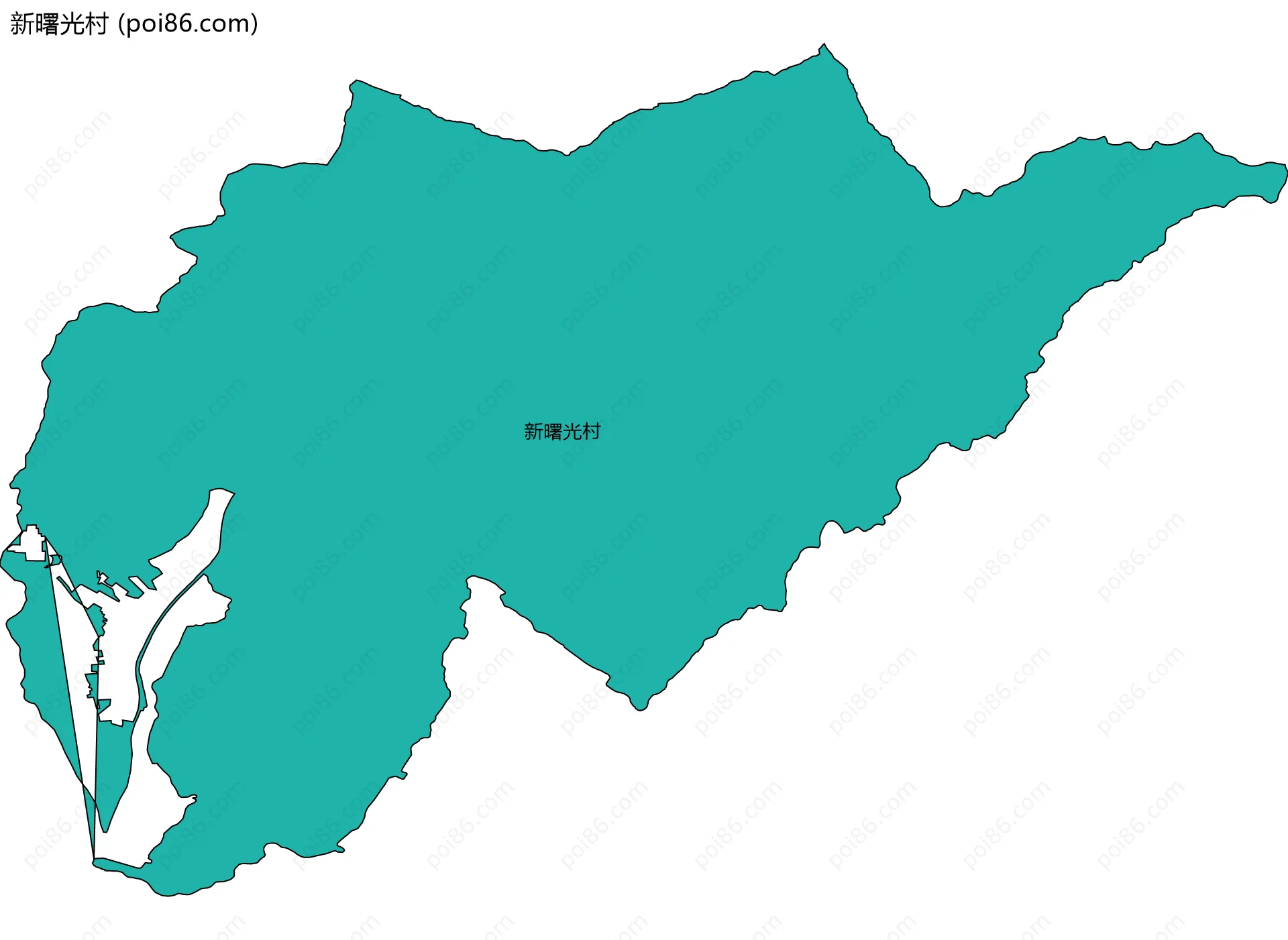 新曙光村边界地图