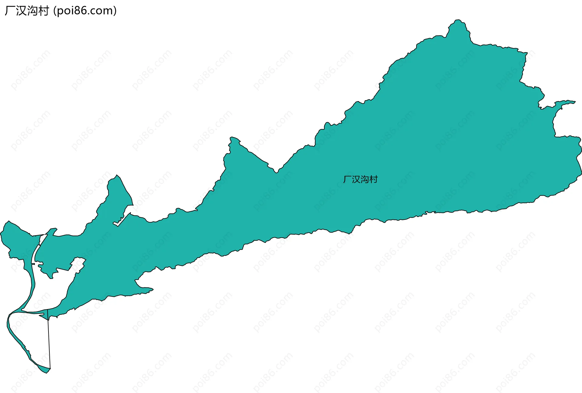 厂汉沟村边界地图