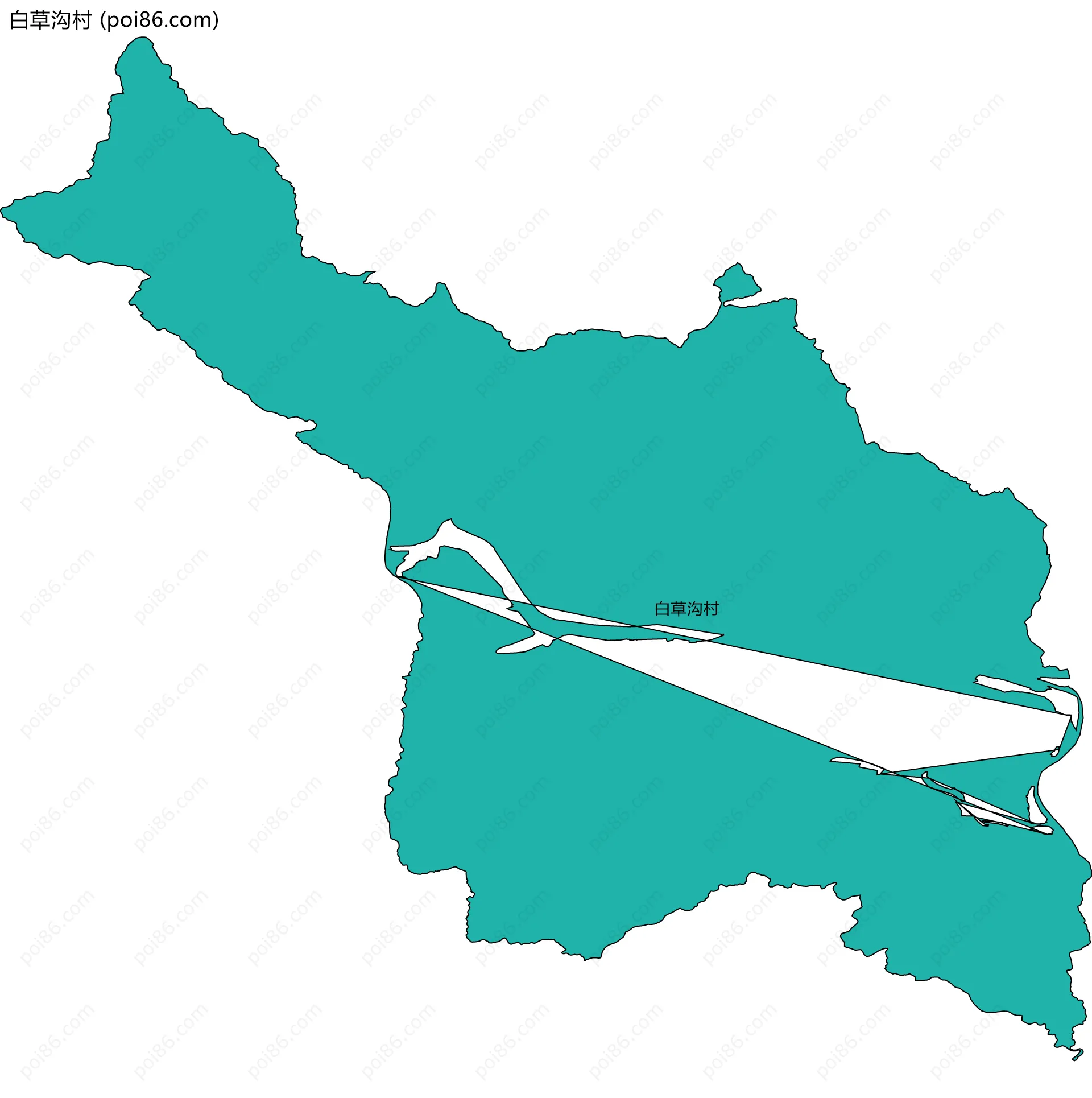白草沟村边界地图