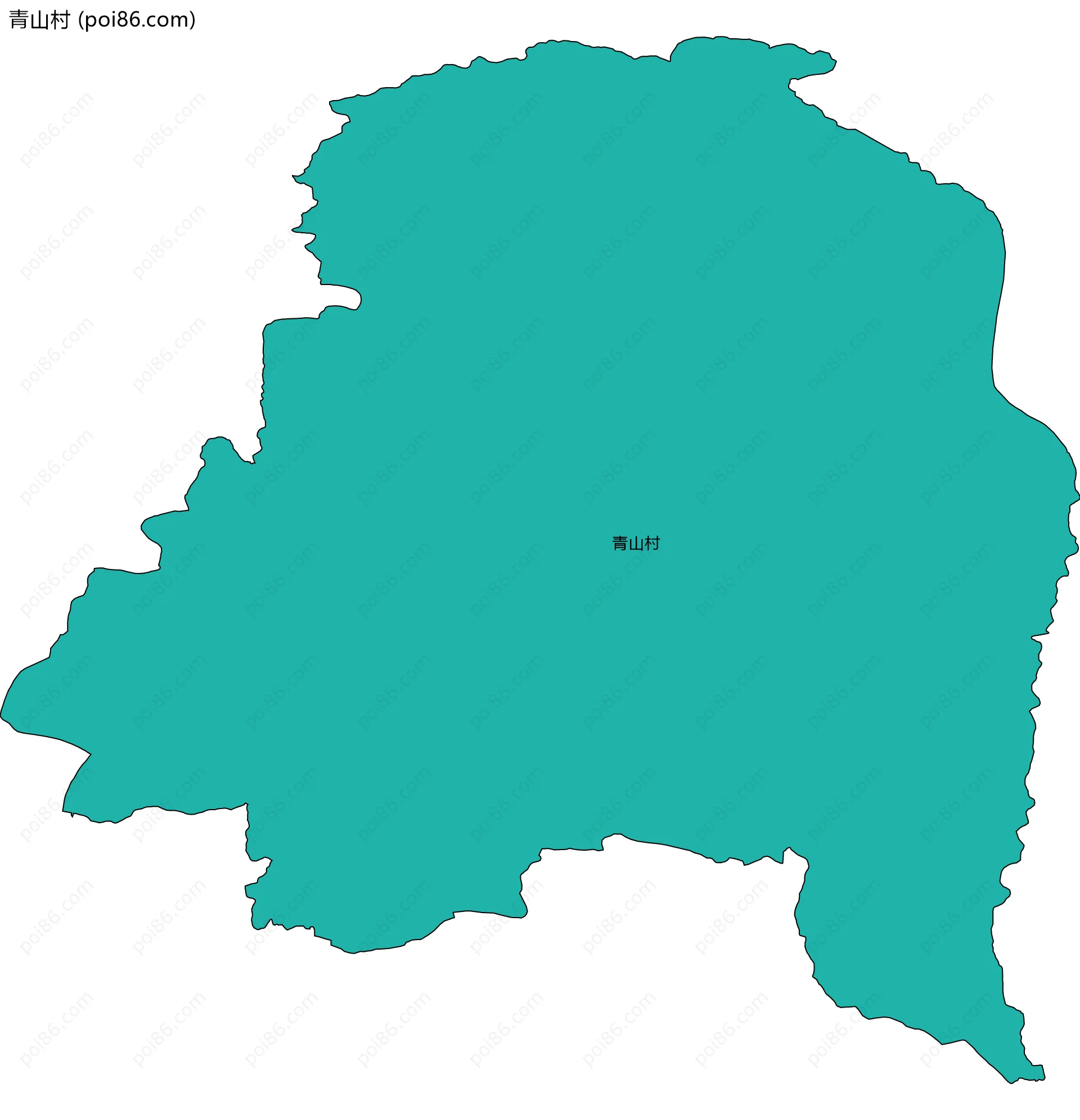 青山村边界地图