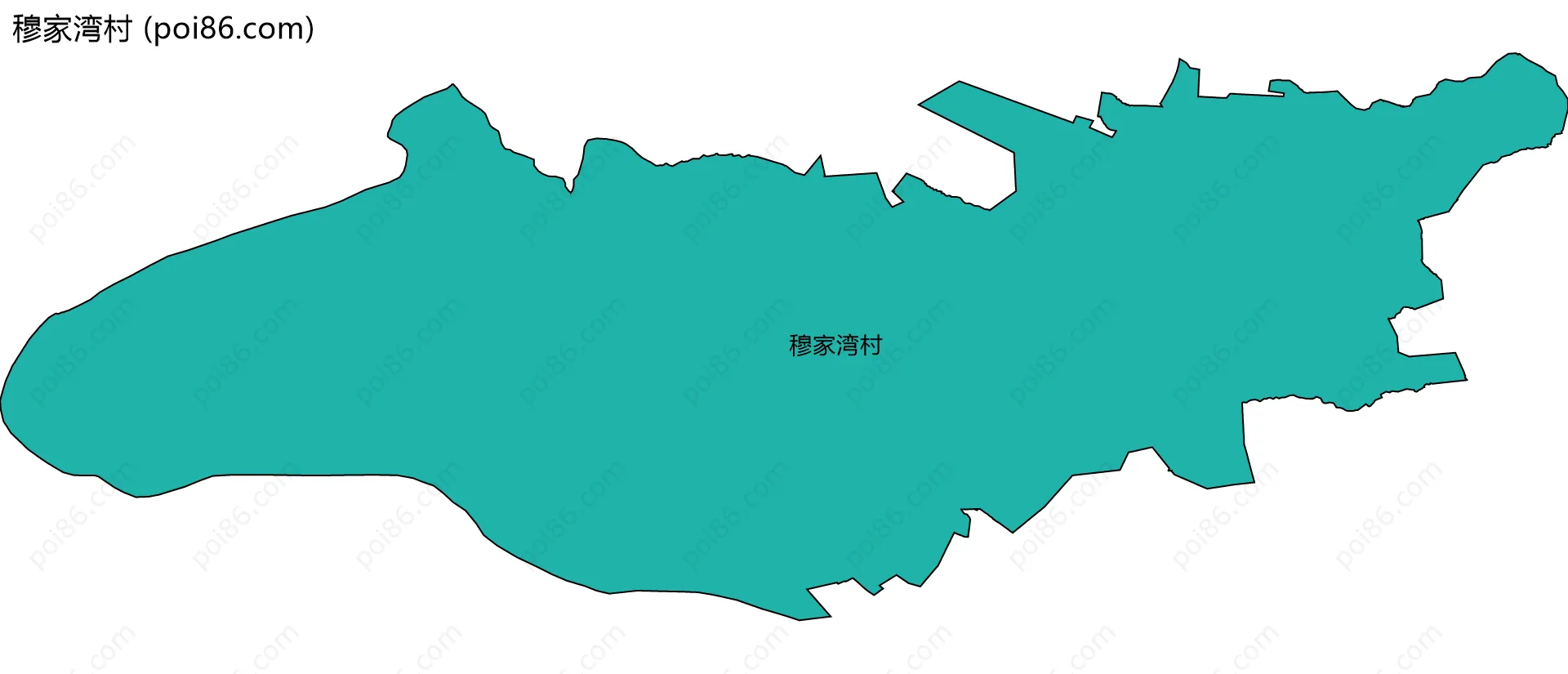 穆家湾村边界地图