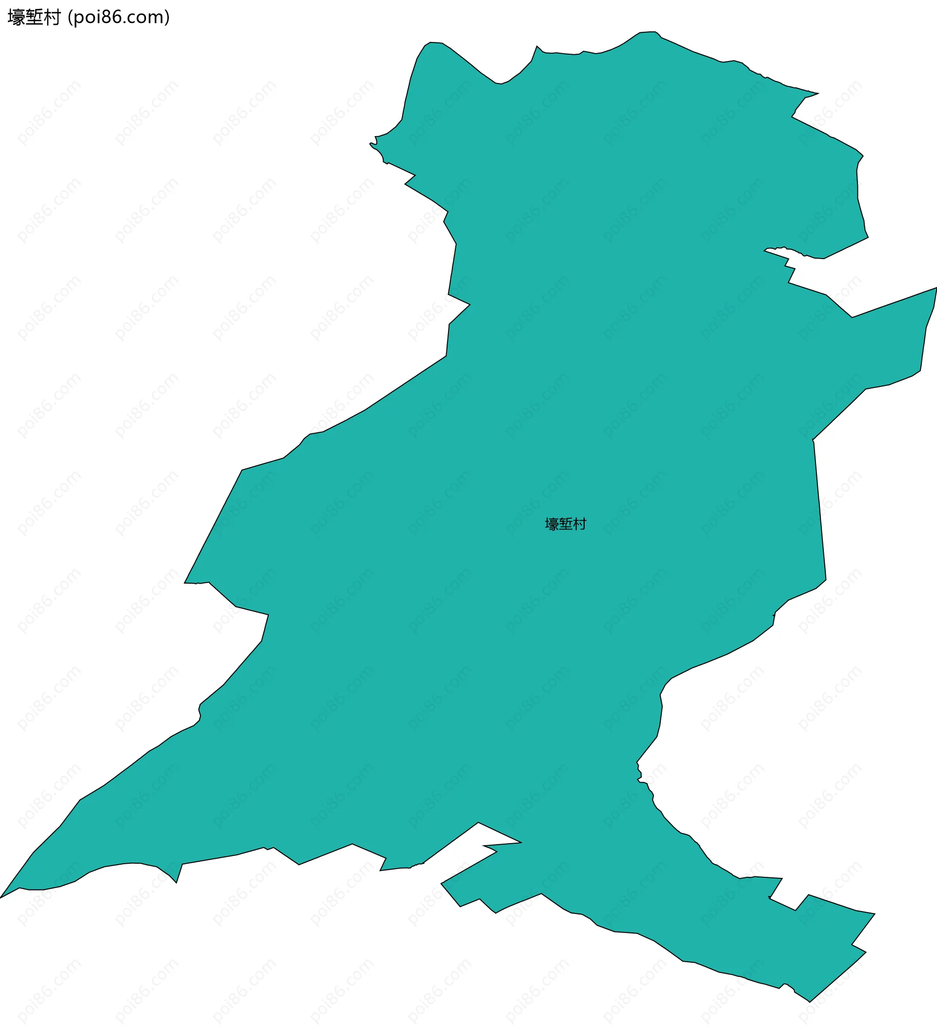 壕堑村边界地图