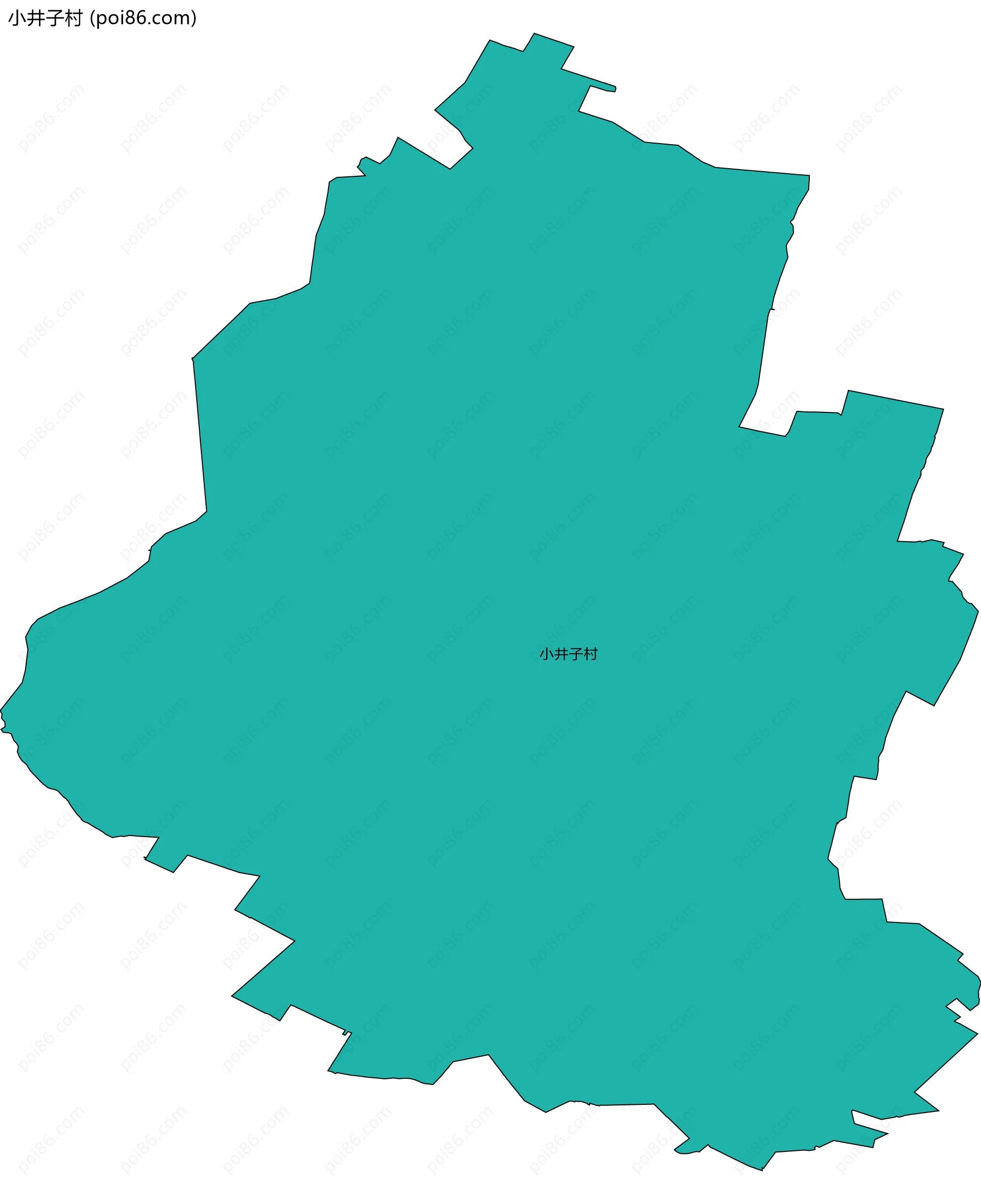 小井子村边界地图