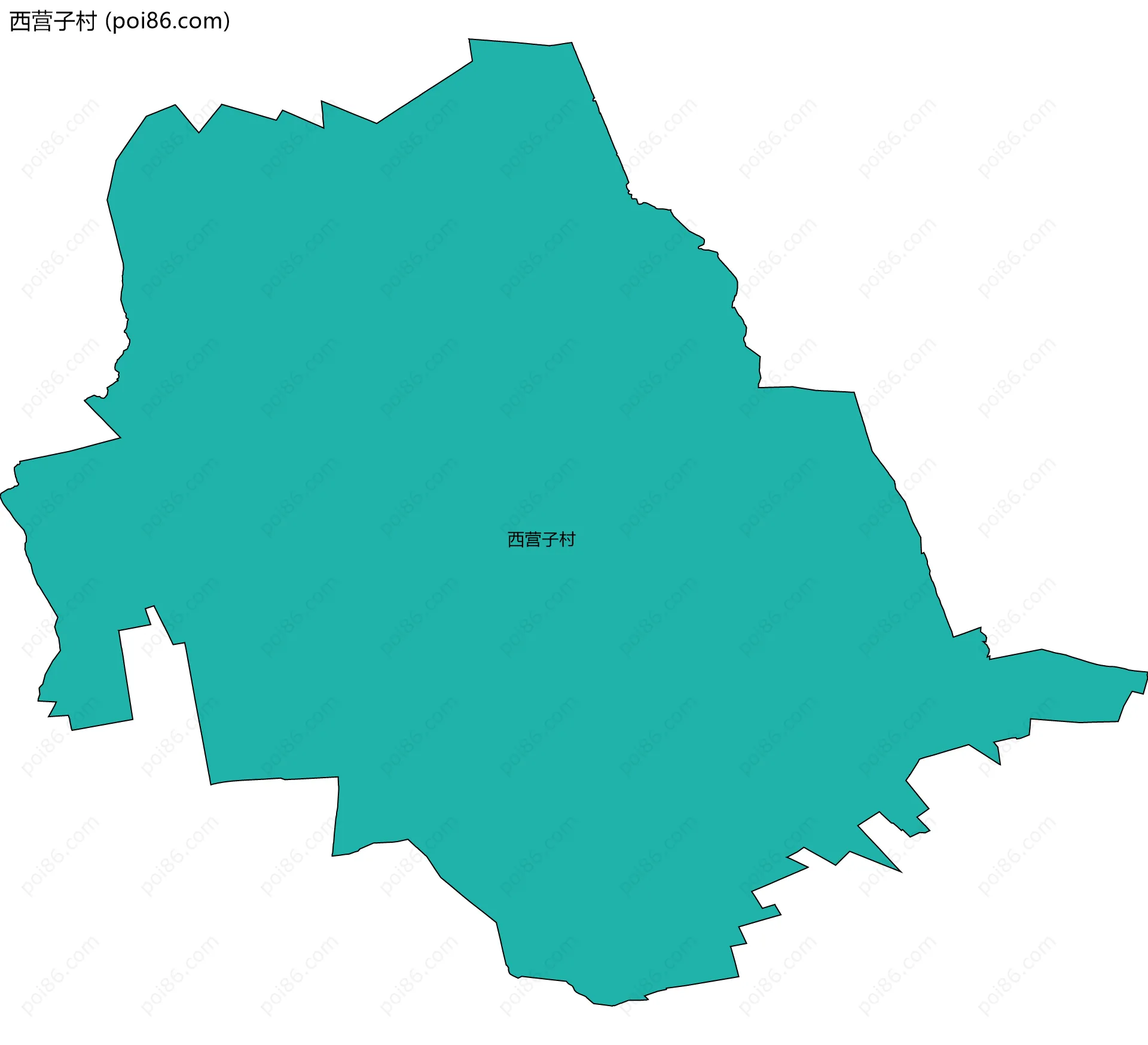 西营子村边界地图