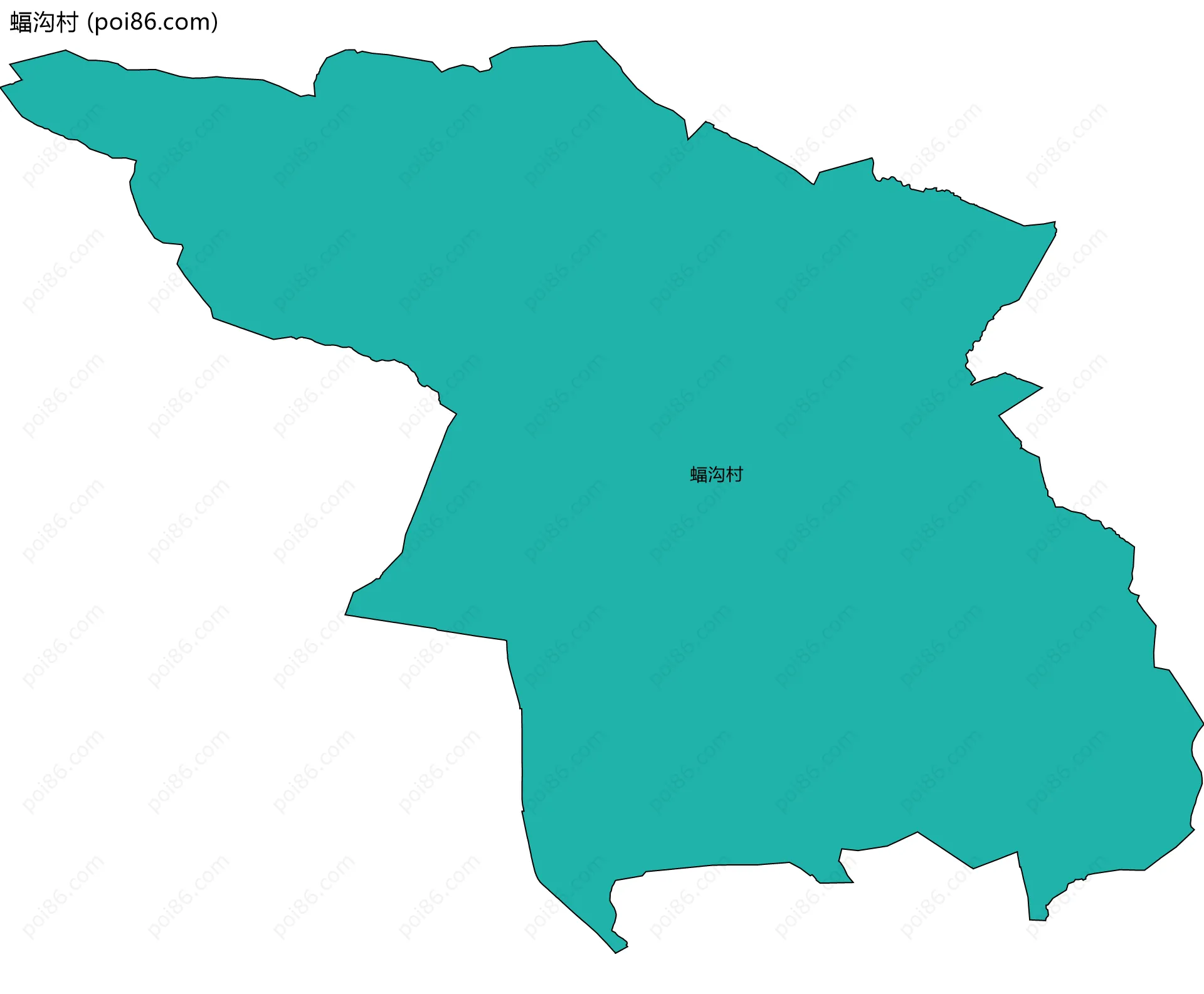 蝠沟村边界地图