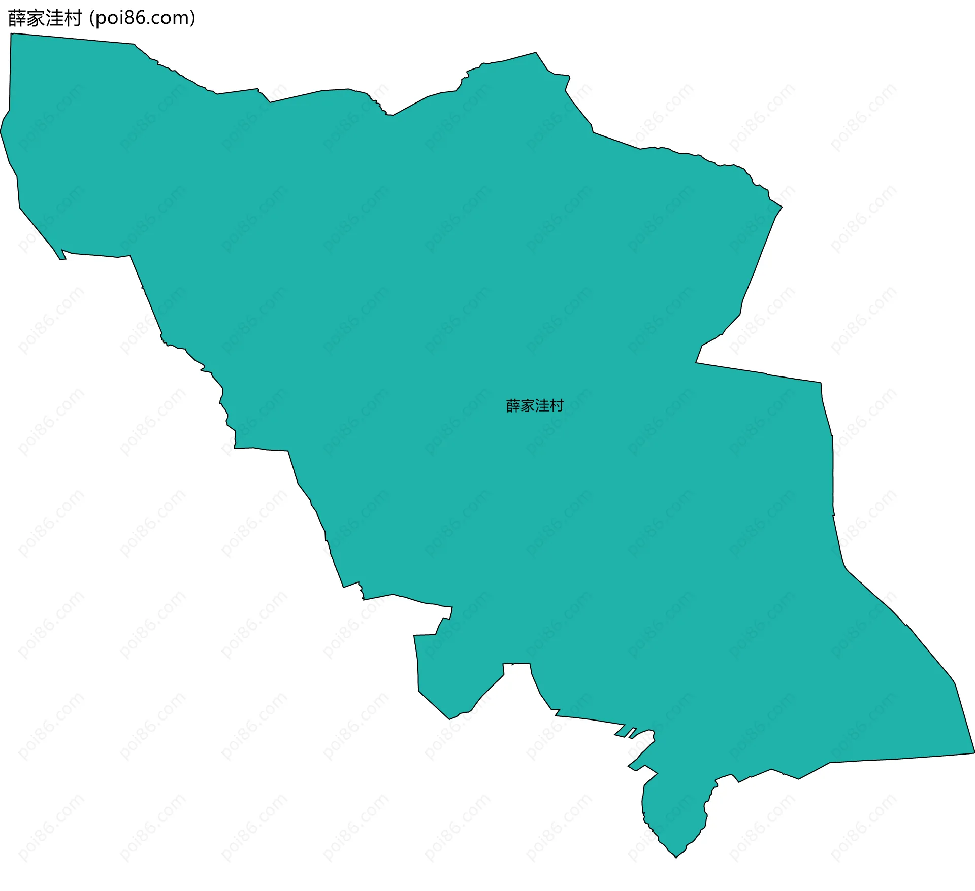 薛家洼村边界地图