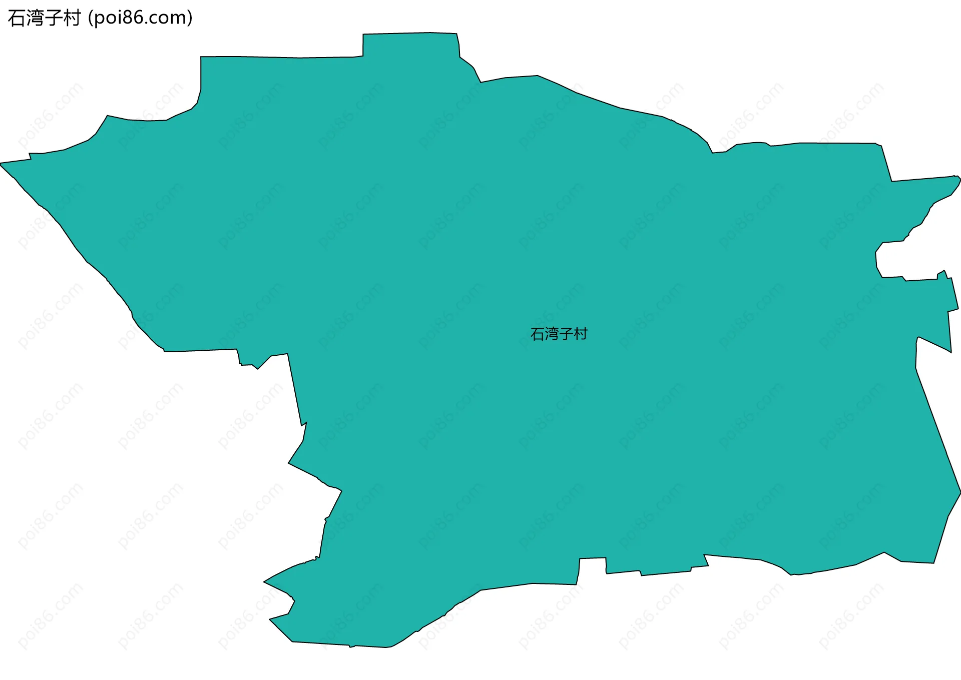 石湾子村边界地图