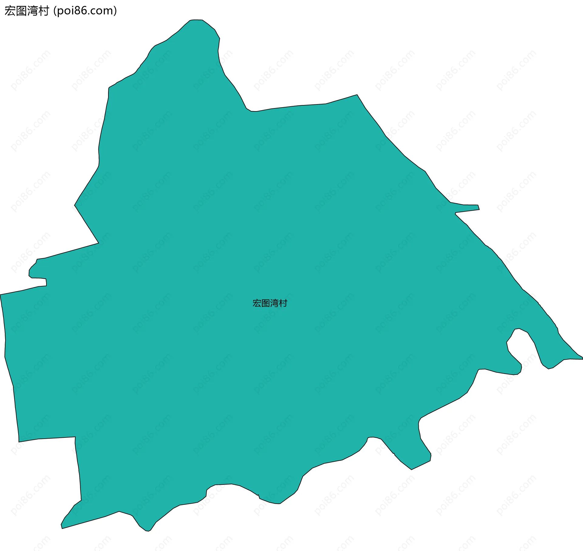 宏图湾村边界地图