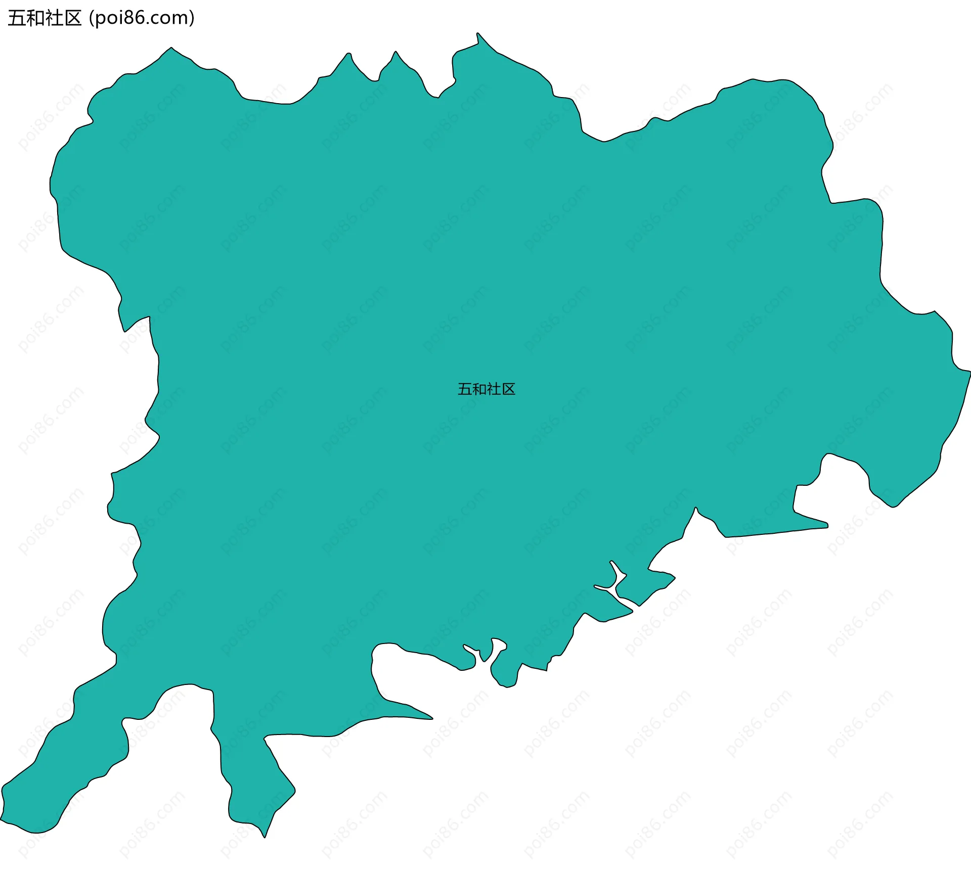 五和社区边界地图