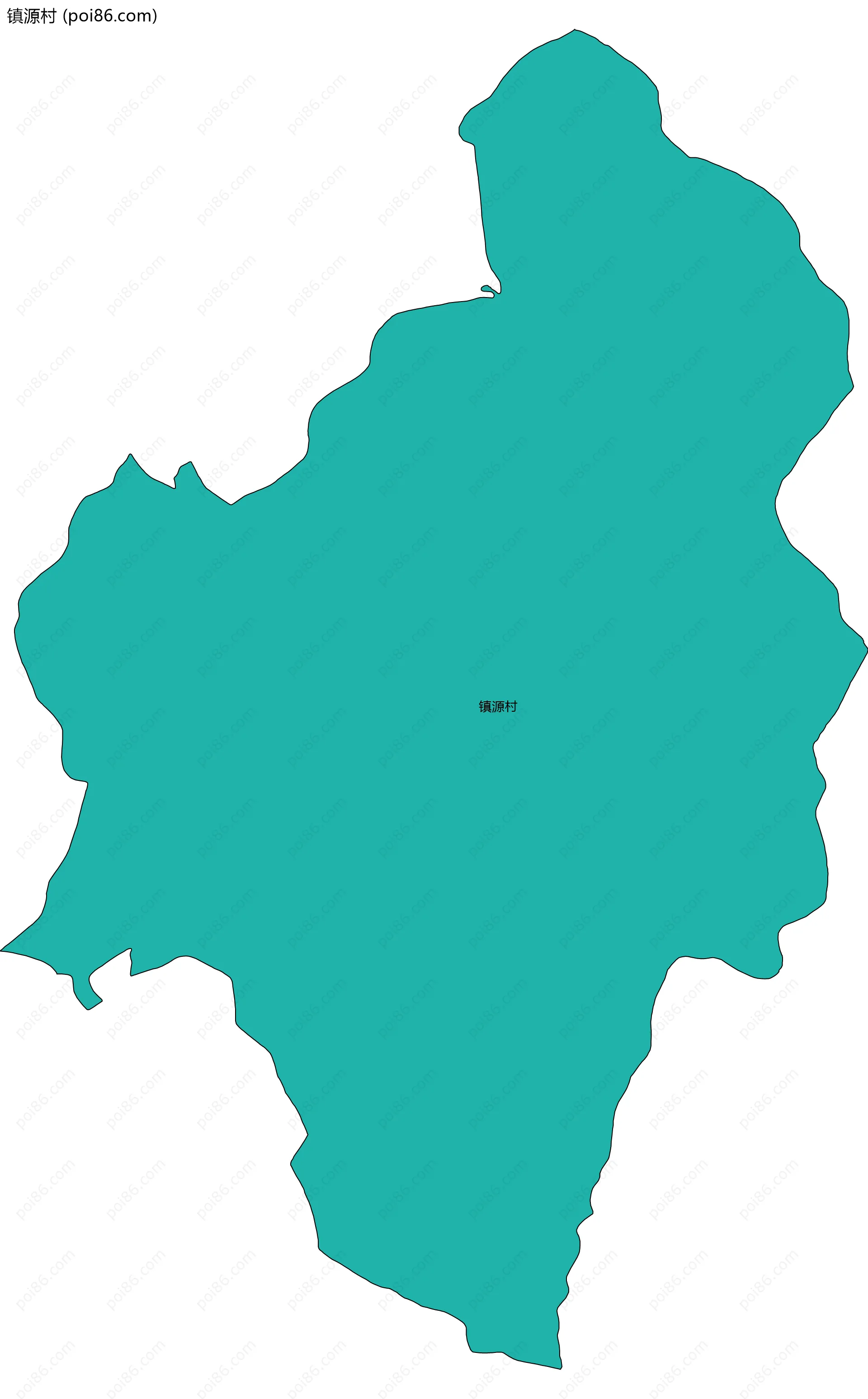 镇源村边界地图