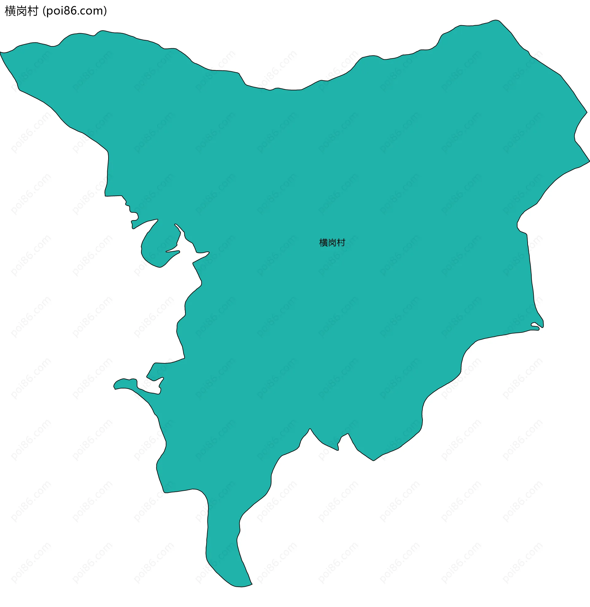 横岗村边界地图