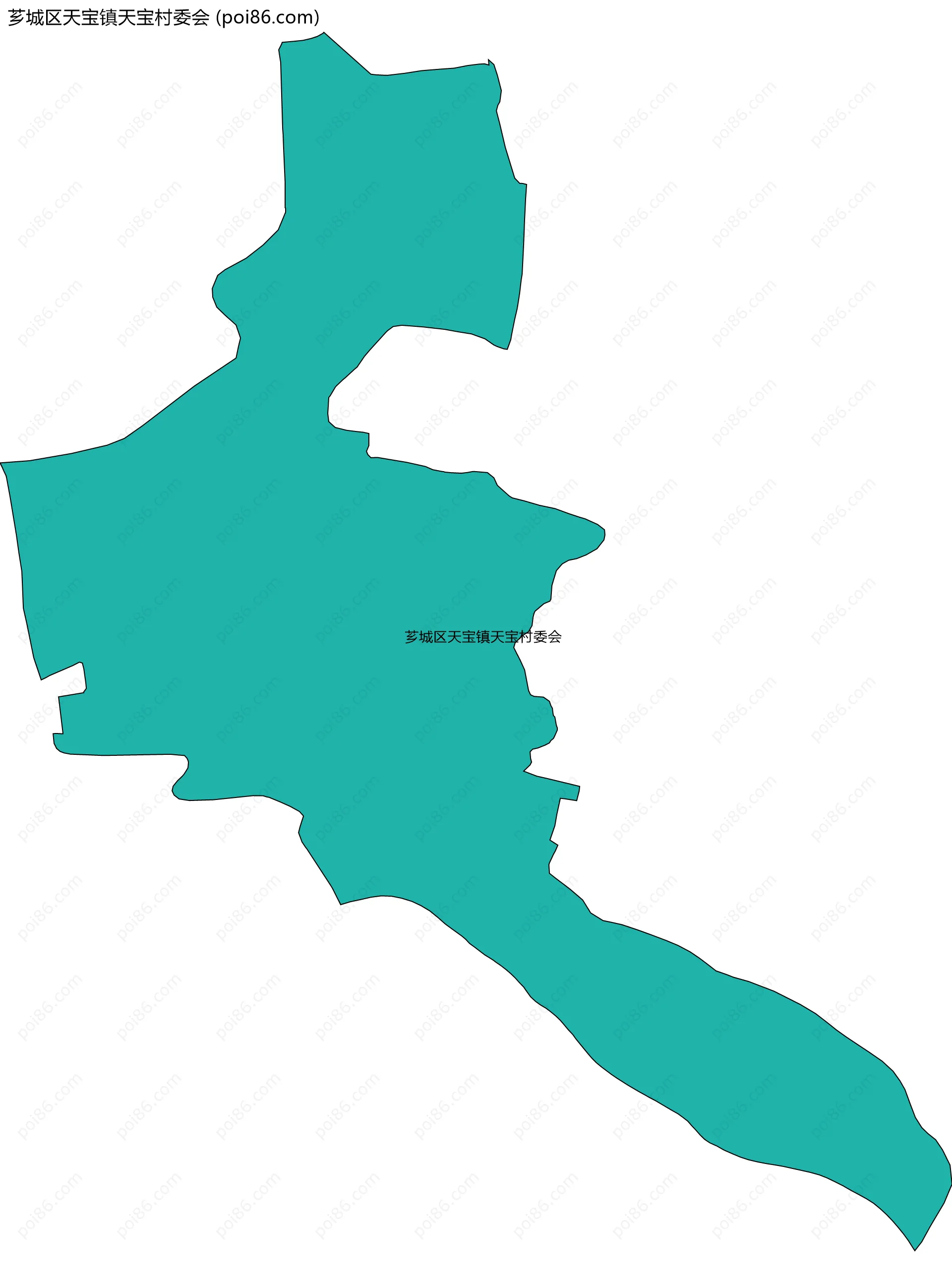 芗城区天宝镇天宝村委会边界地图