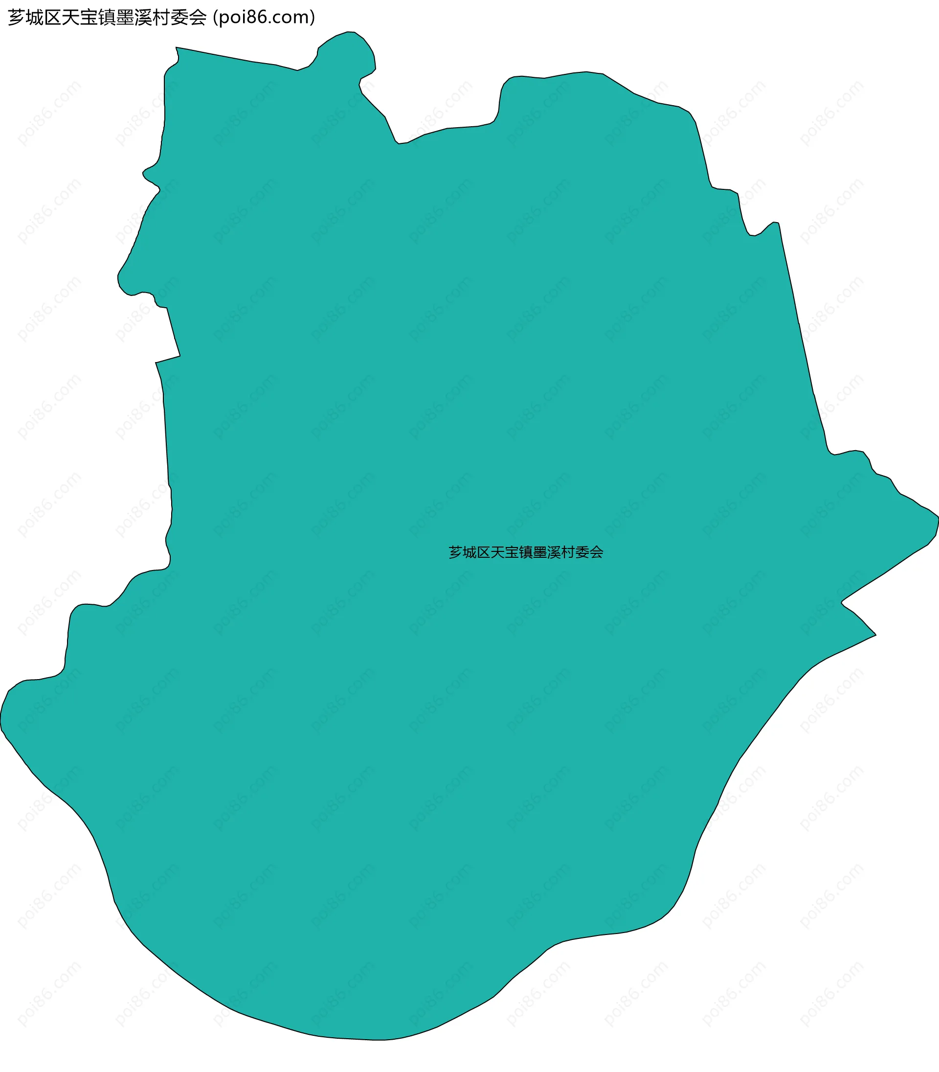 芗城区天宝镇墨溪村委会边界地图