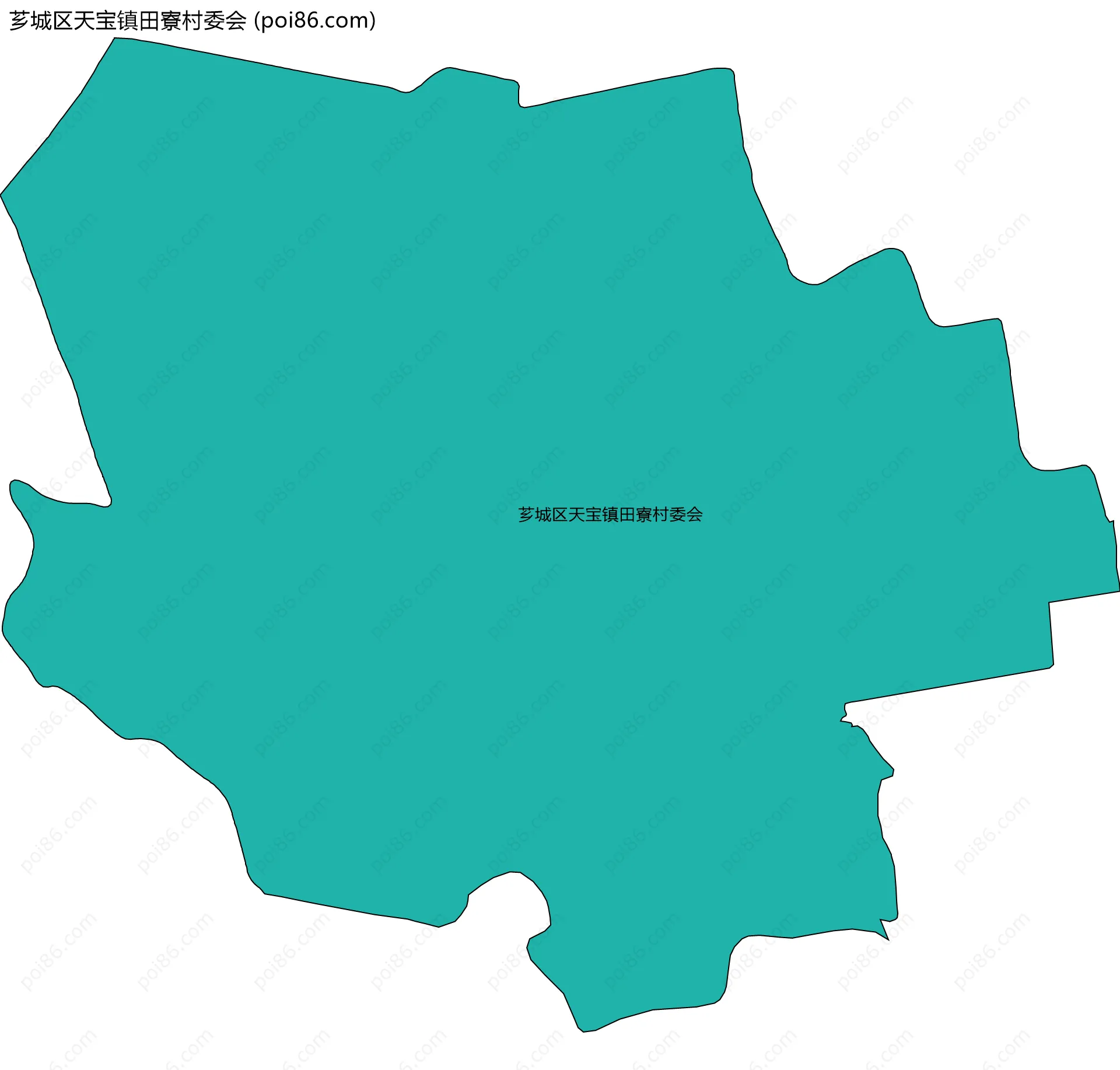 芗城区天宝镇田寮村委会边界地图
