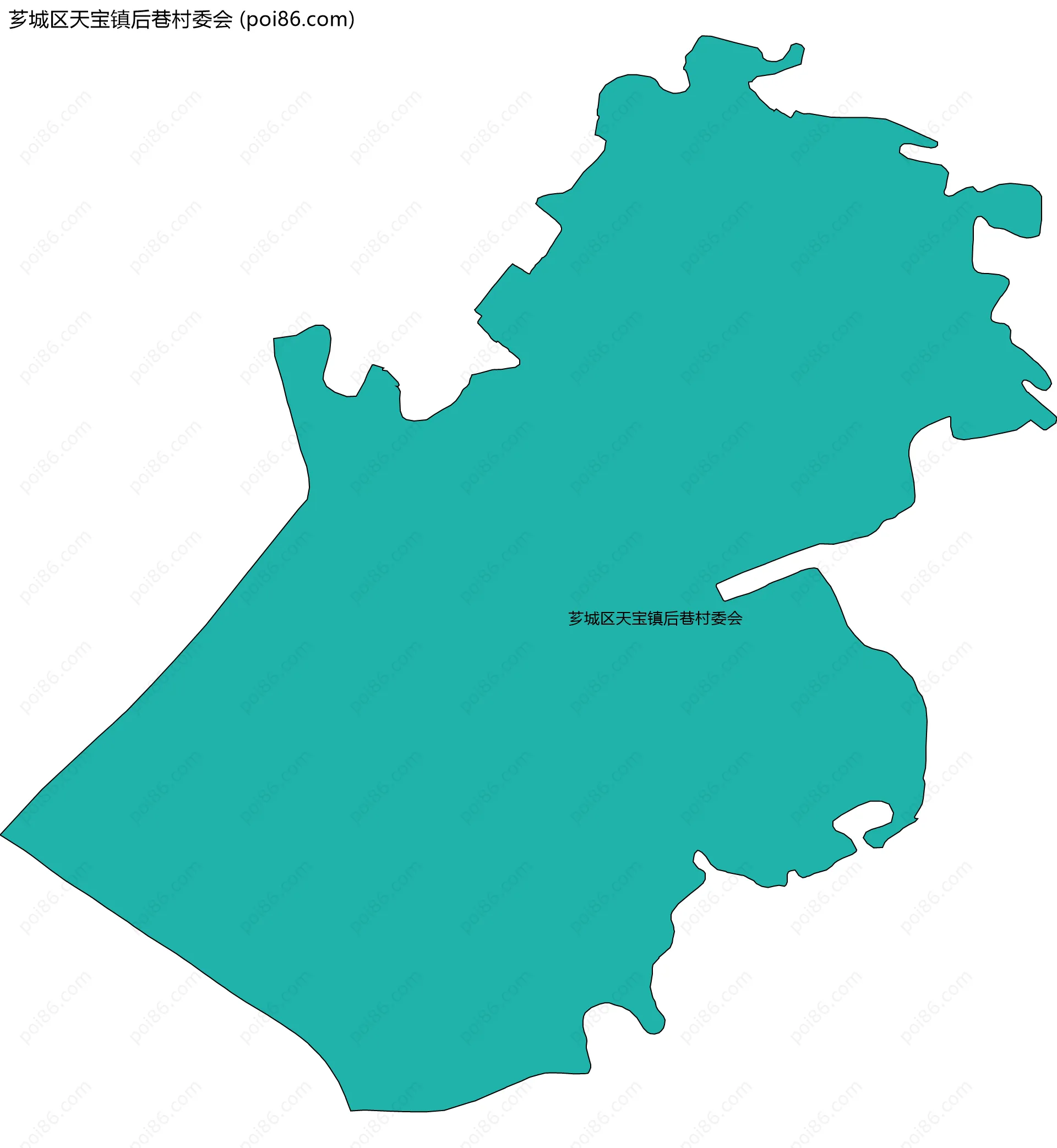 芗城区天宝镇后巷村委会边界地图