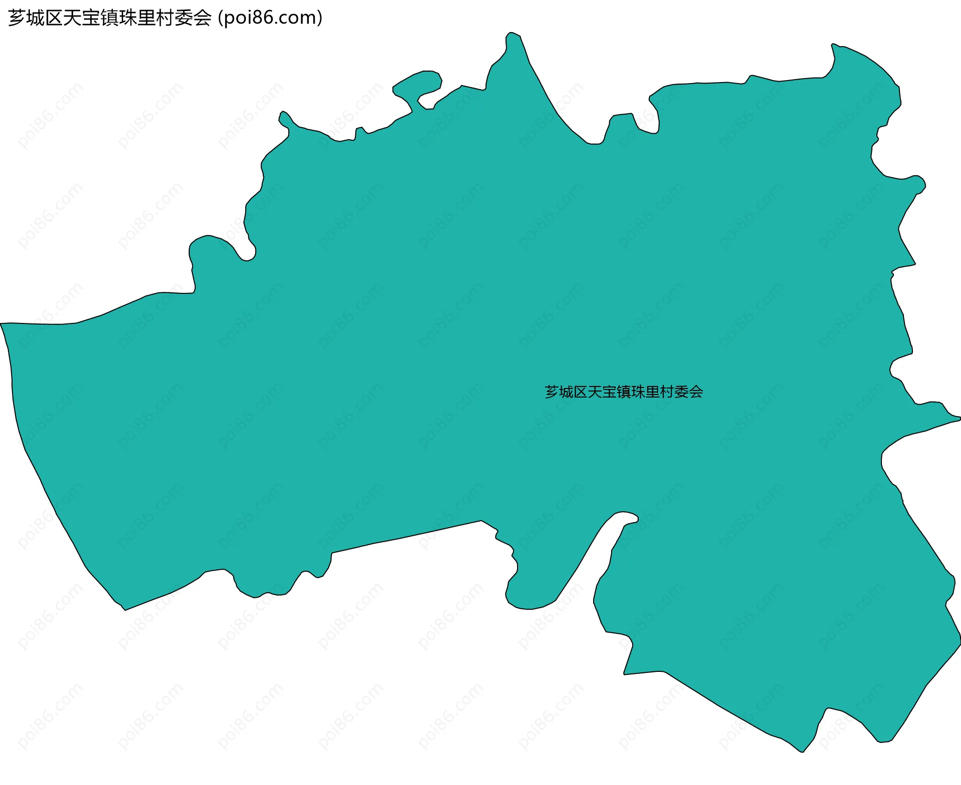芗城区天宝镇珠里村委会边界地图