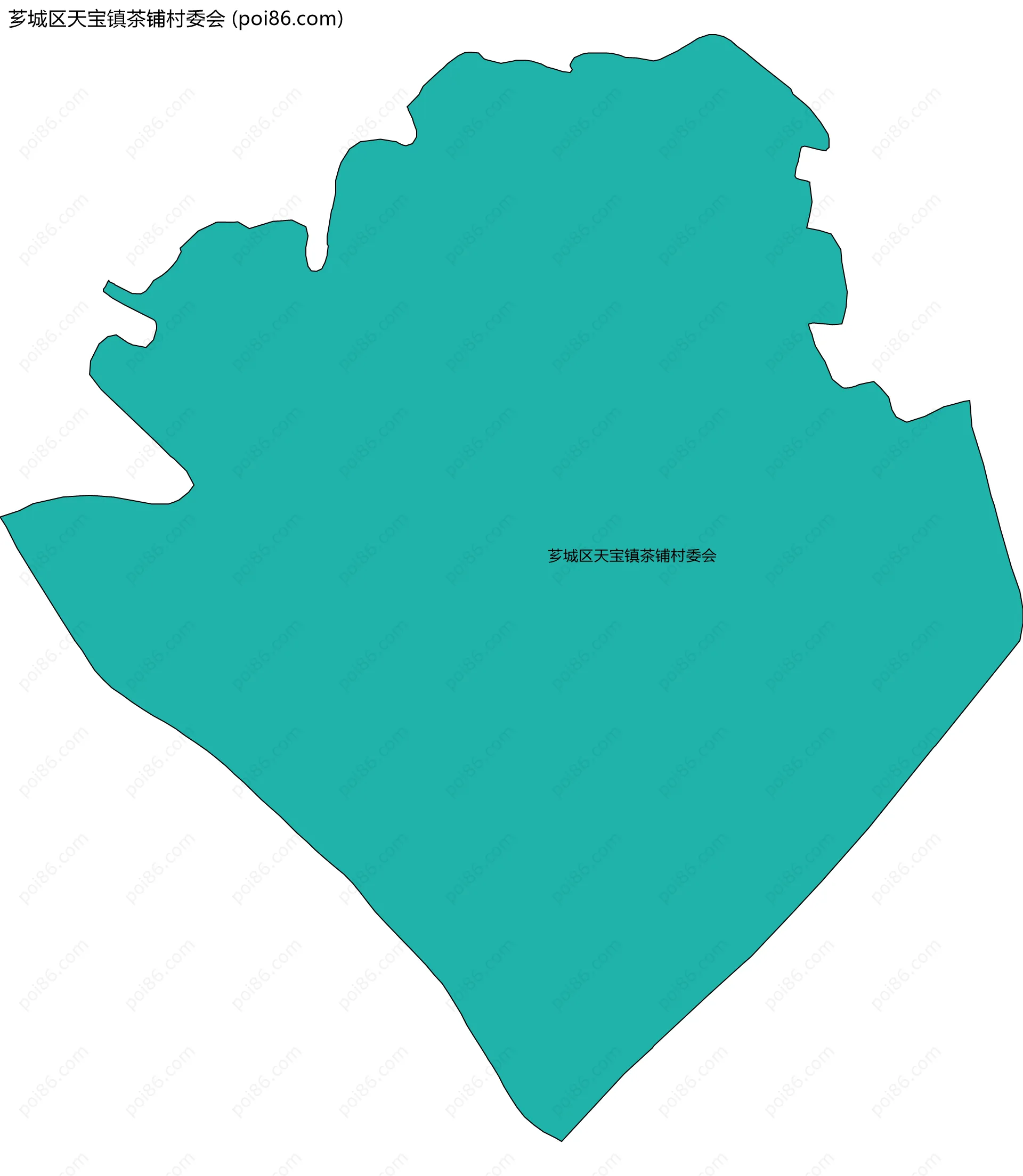 芗城区天宝镇茶铺村委会边界地图
