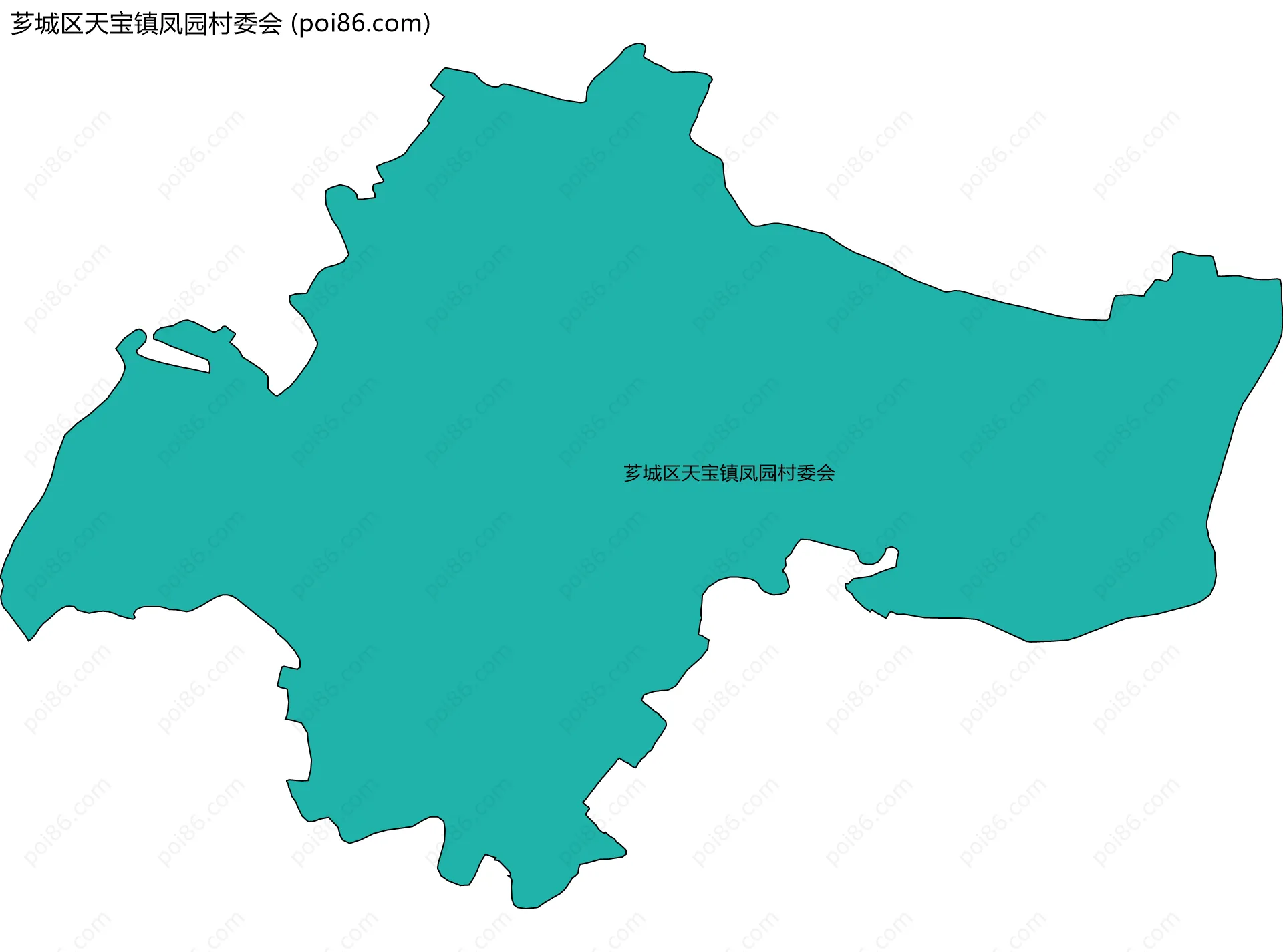 芗城区天宝镇凤园村委会边界地图