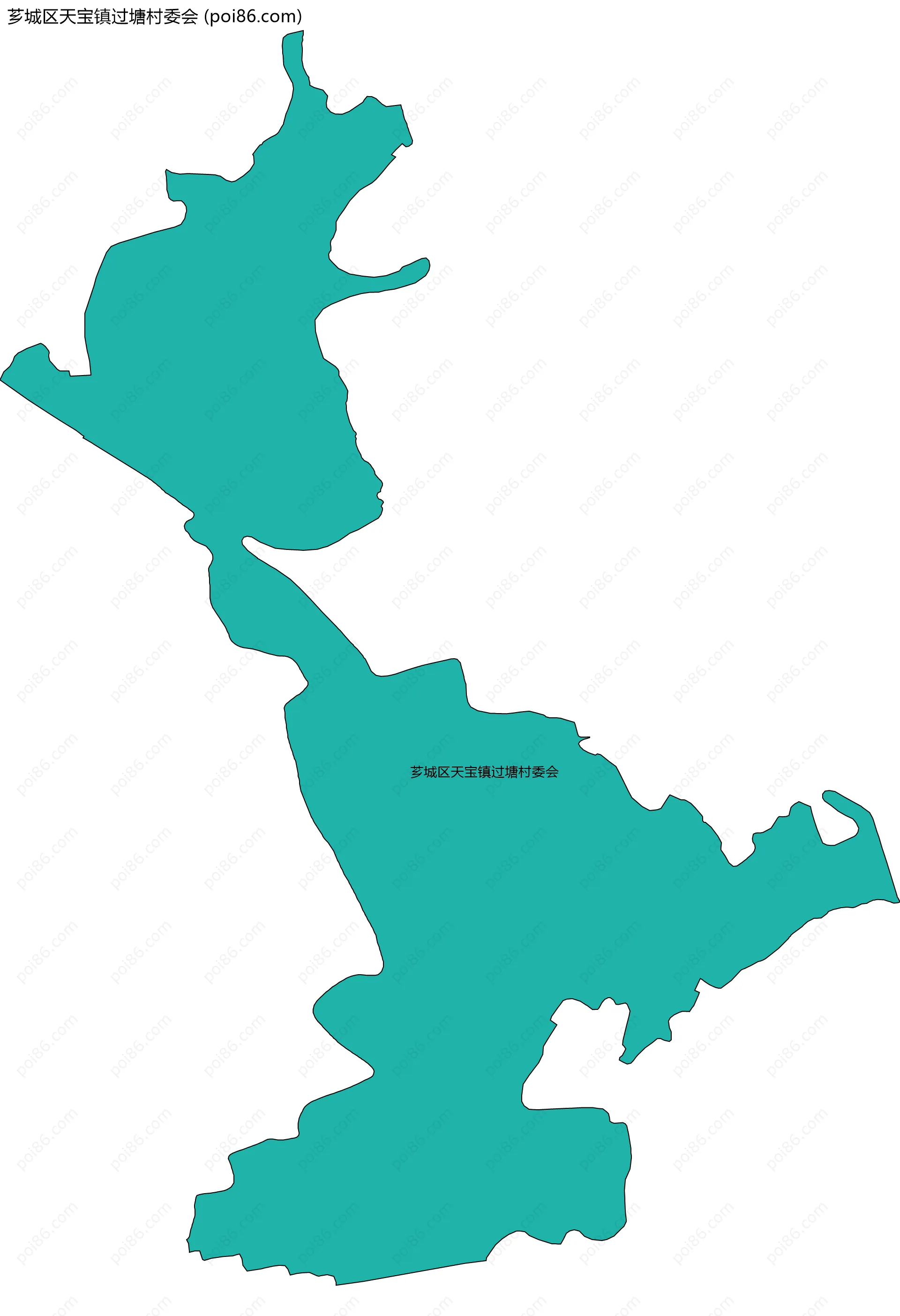 芗城区天宝镇过塘村委会边界地图