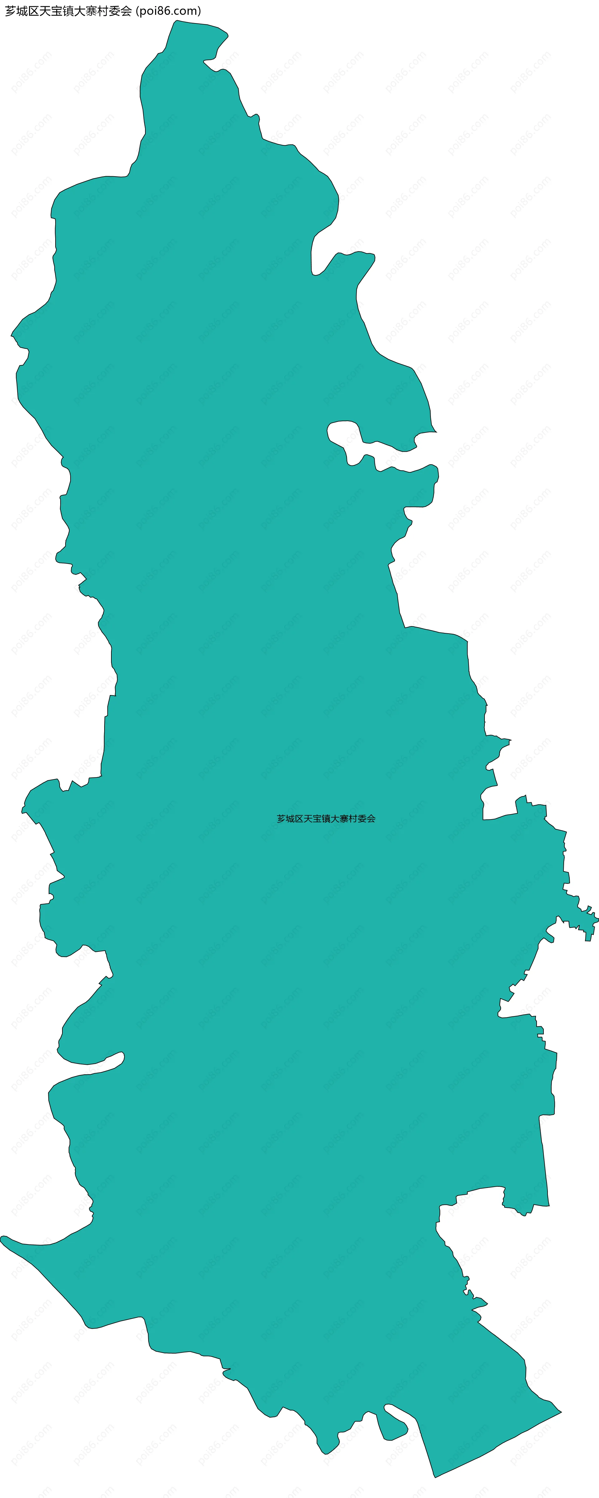 芗城区天宝镇大寨村委会边界地图