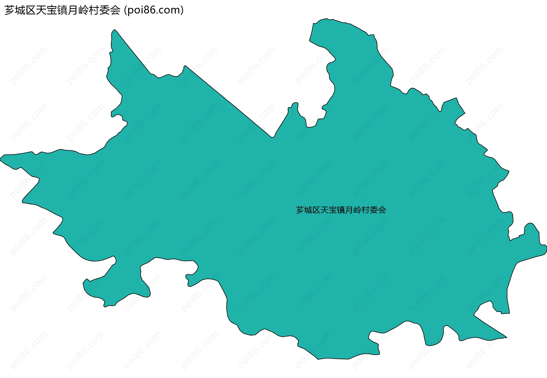 芗城区天宝镇月岭村委会边界地图