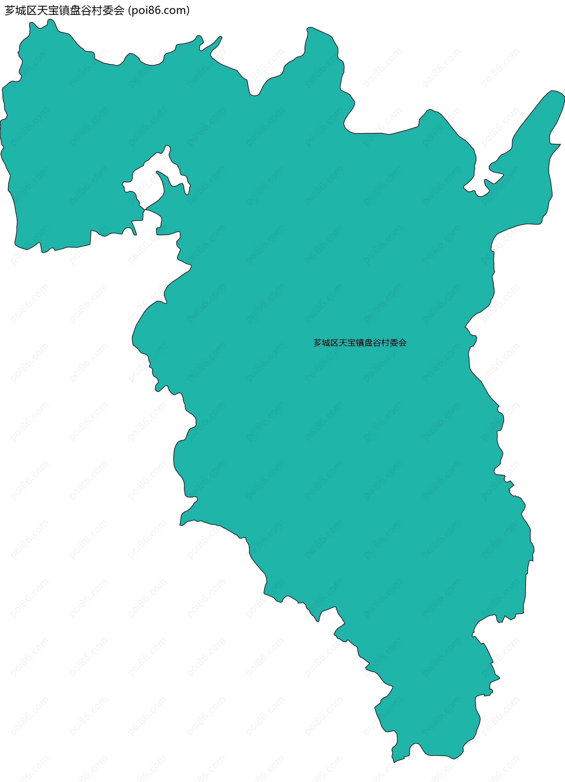 芗城区天宝镇盘谷村委会边界地图