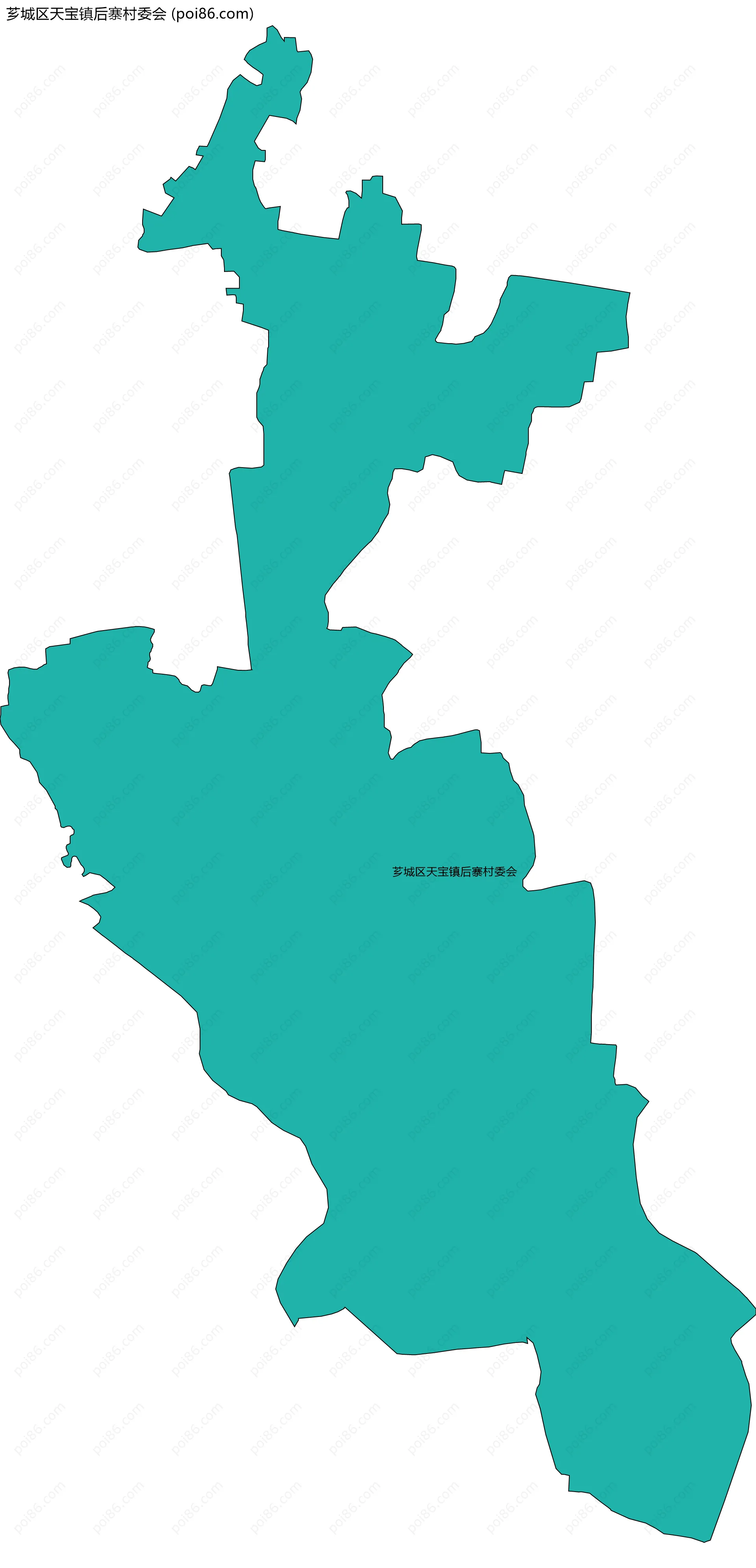 芗城区天宝镇后寨村委会边界地图