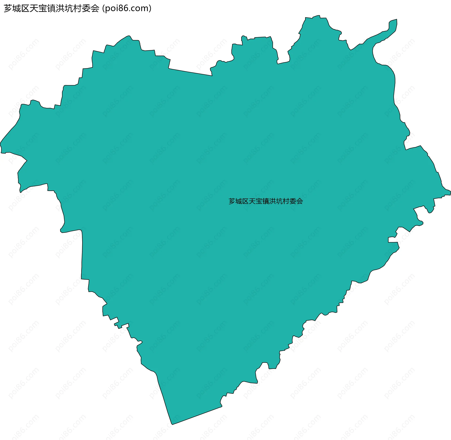 芗城区天宝镇洪坑村委会边界地图