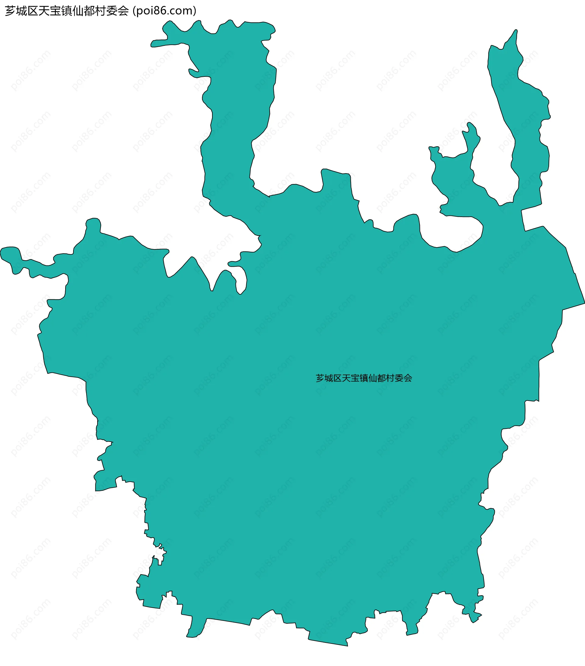芗城区天宝镇仙都村委会边界地图