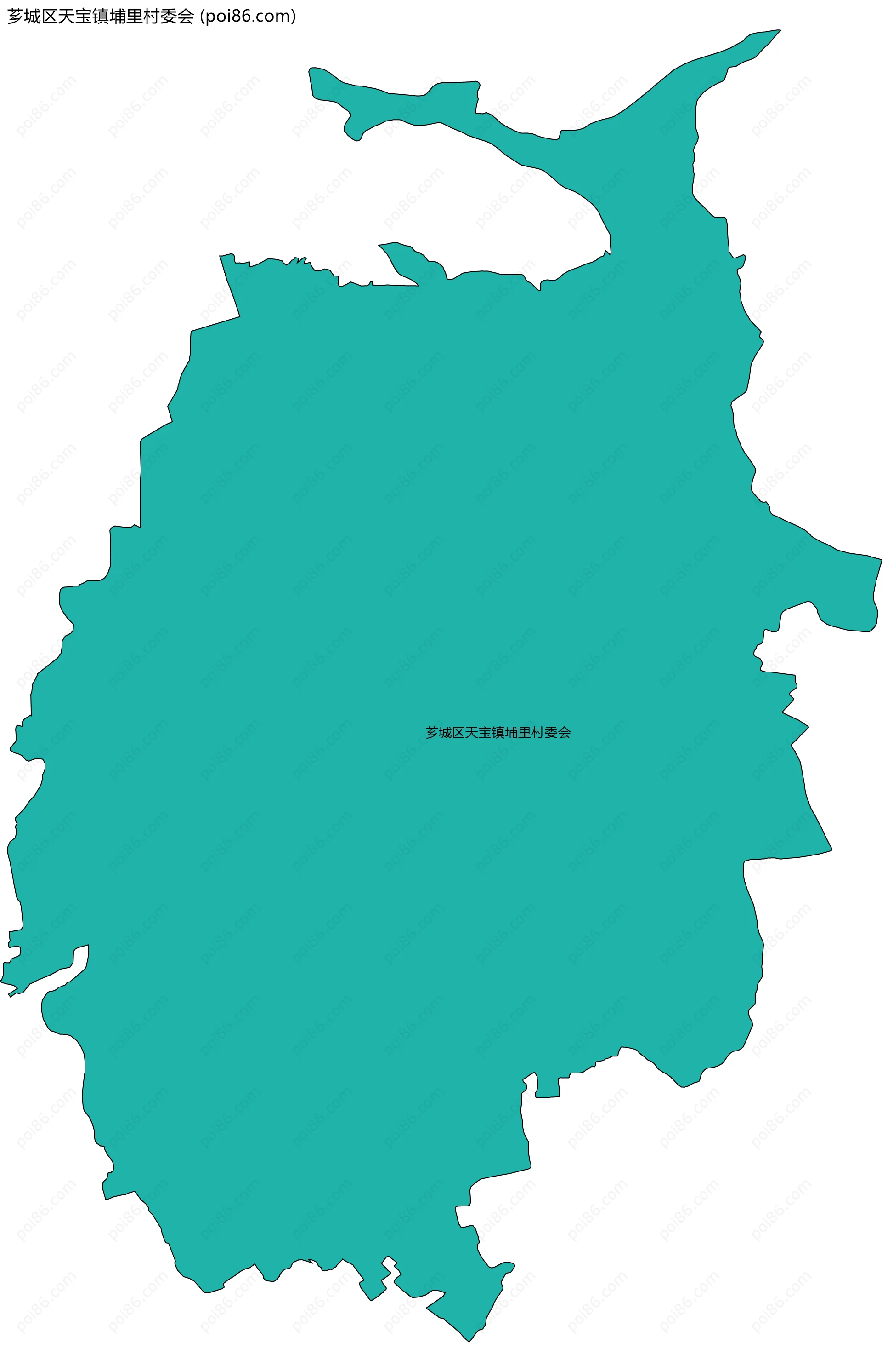 芗城区天宝镇埔里村委会边界地图
