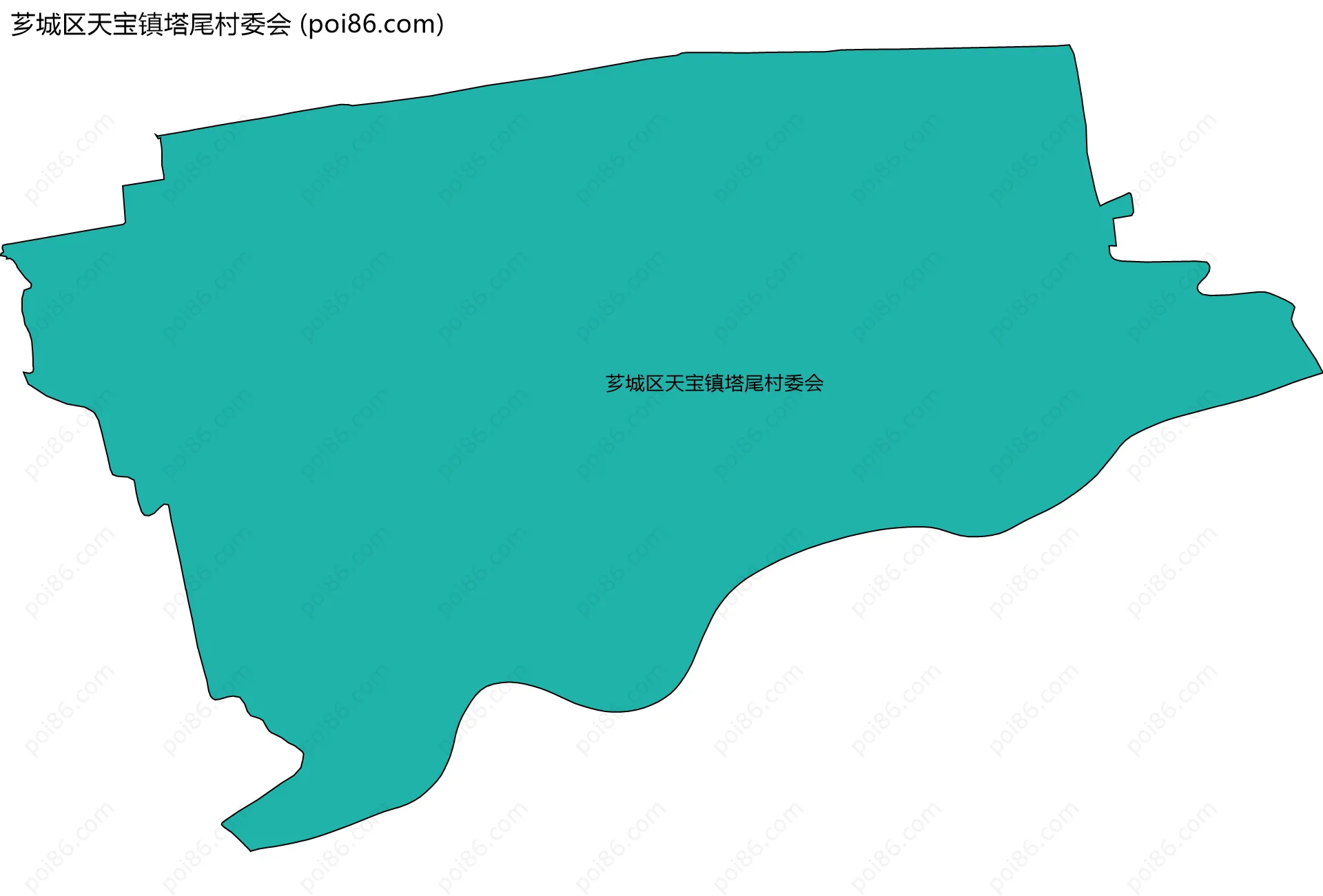 芗城区天宝镇塔尾村委会边界地图