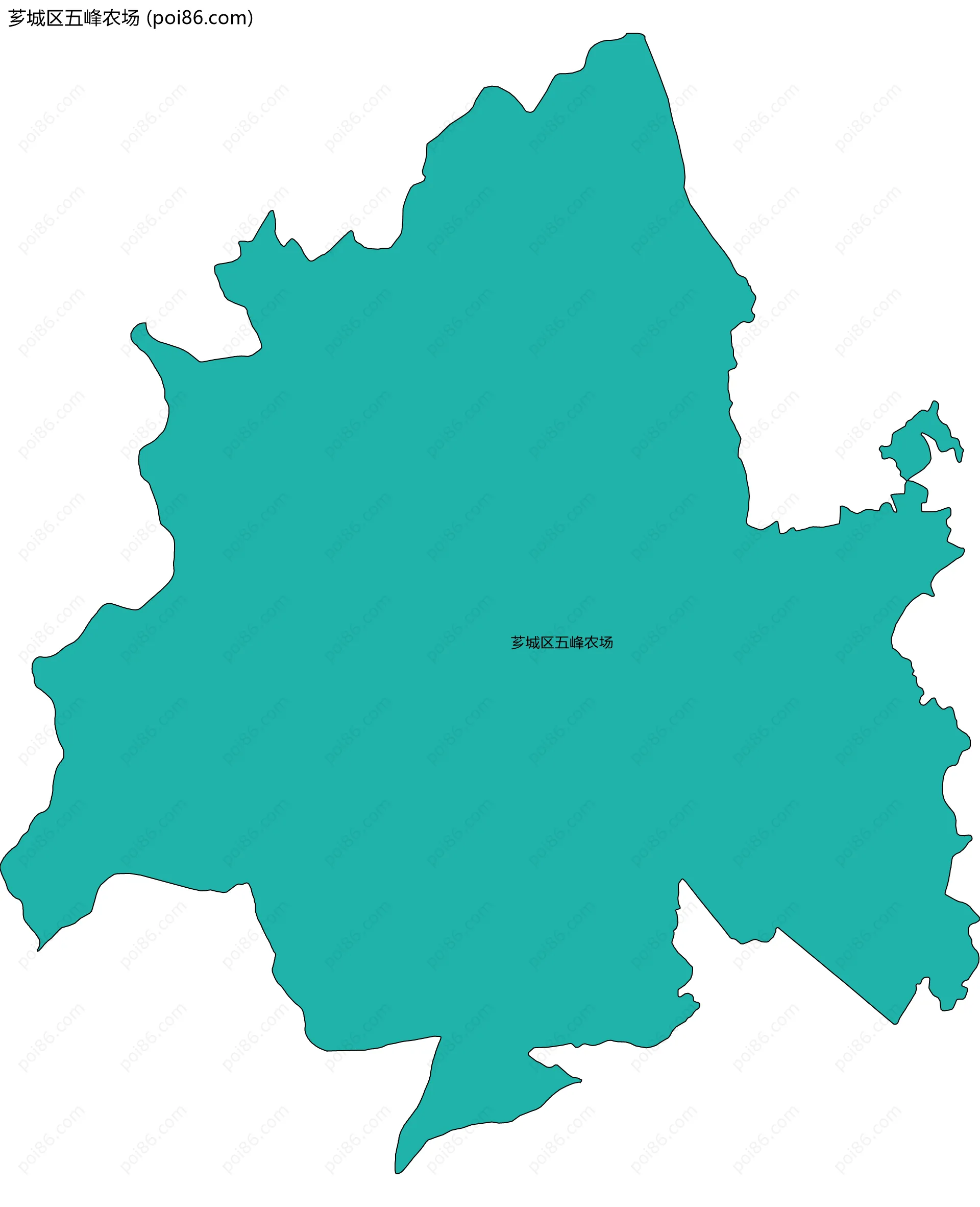 芗城区五峰农场边界地图