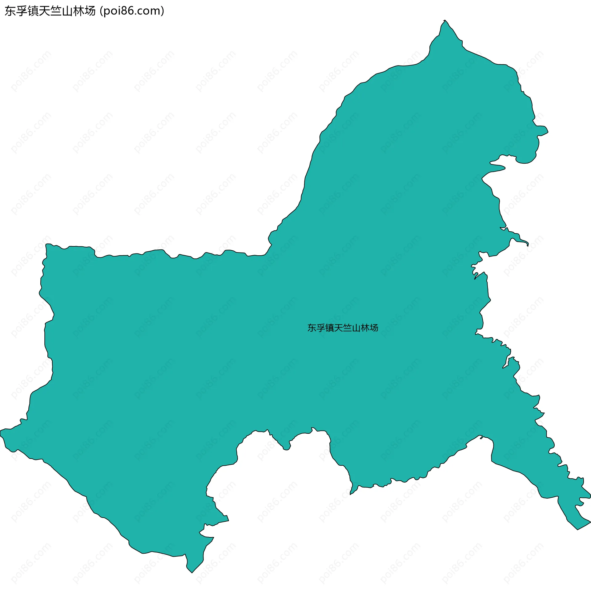 东孚镇天竺山林场边界地图