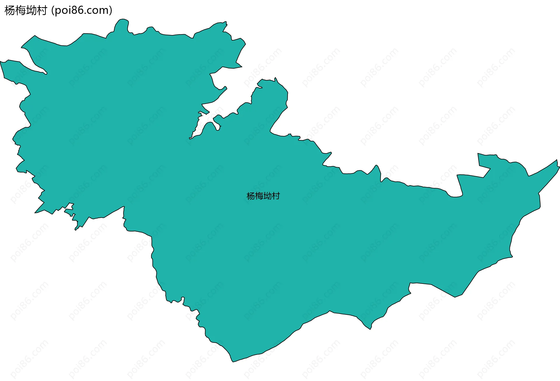 杨梅坳村边界地图