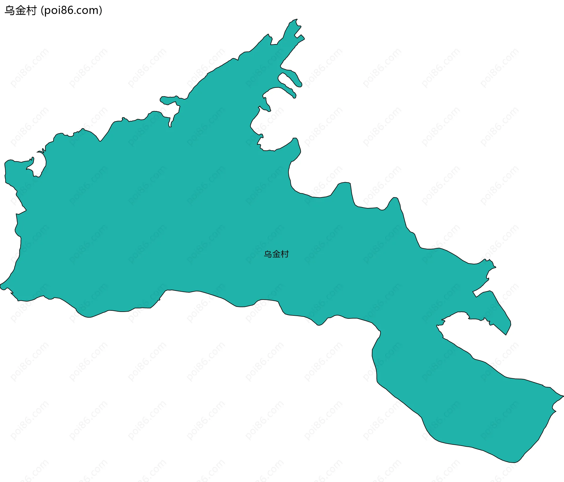 乌金村边界地图