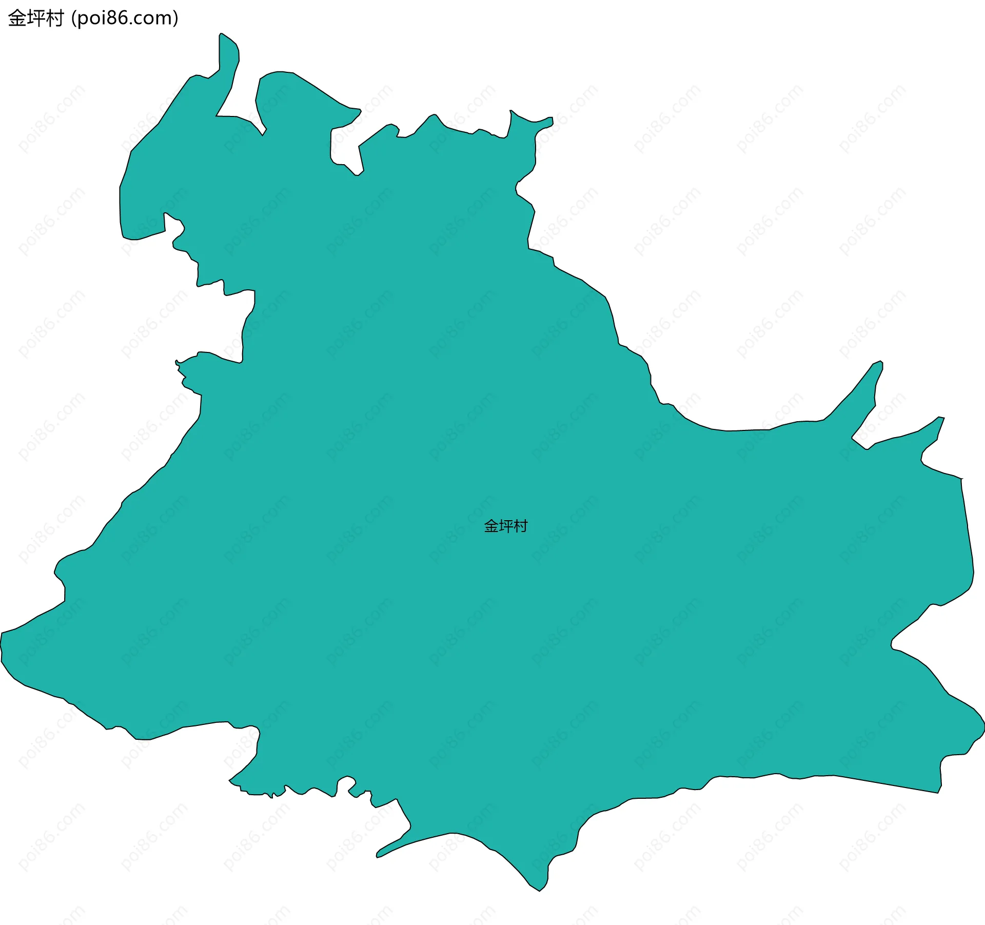 金坪村边界地图