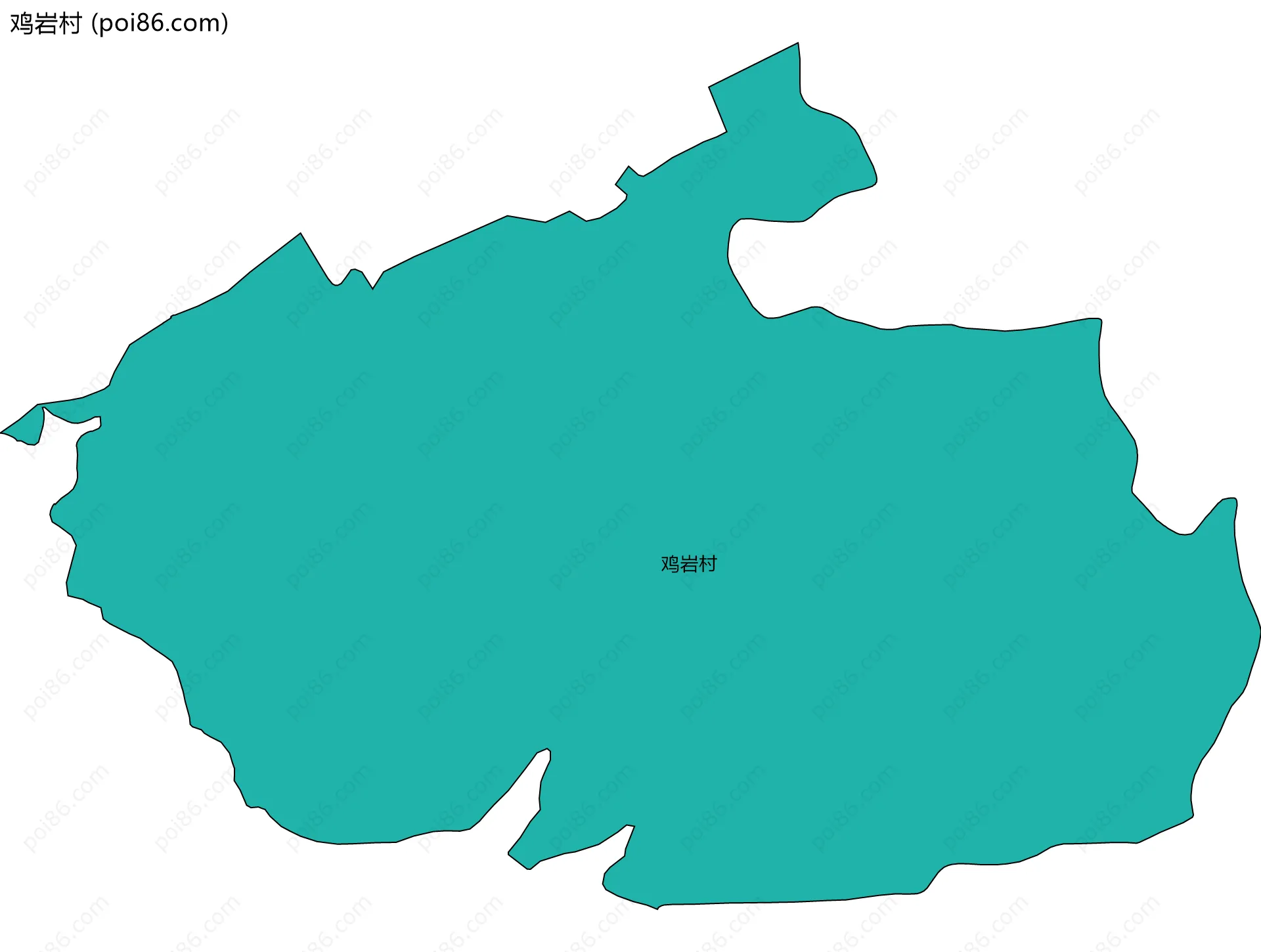 鸡岩村边界地图