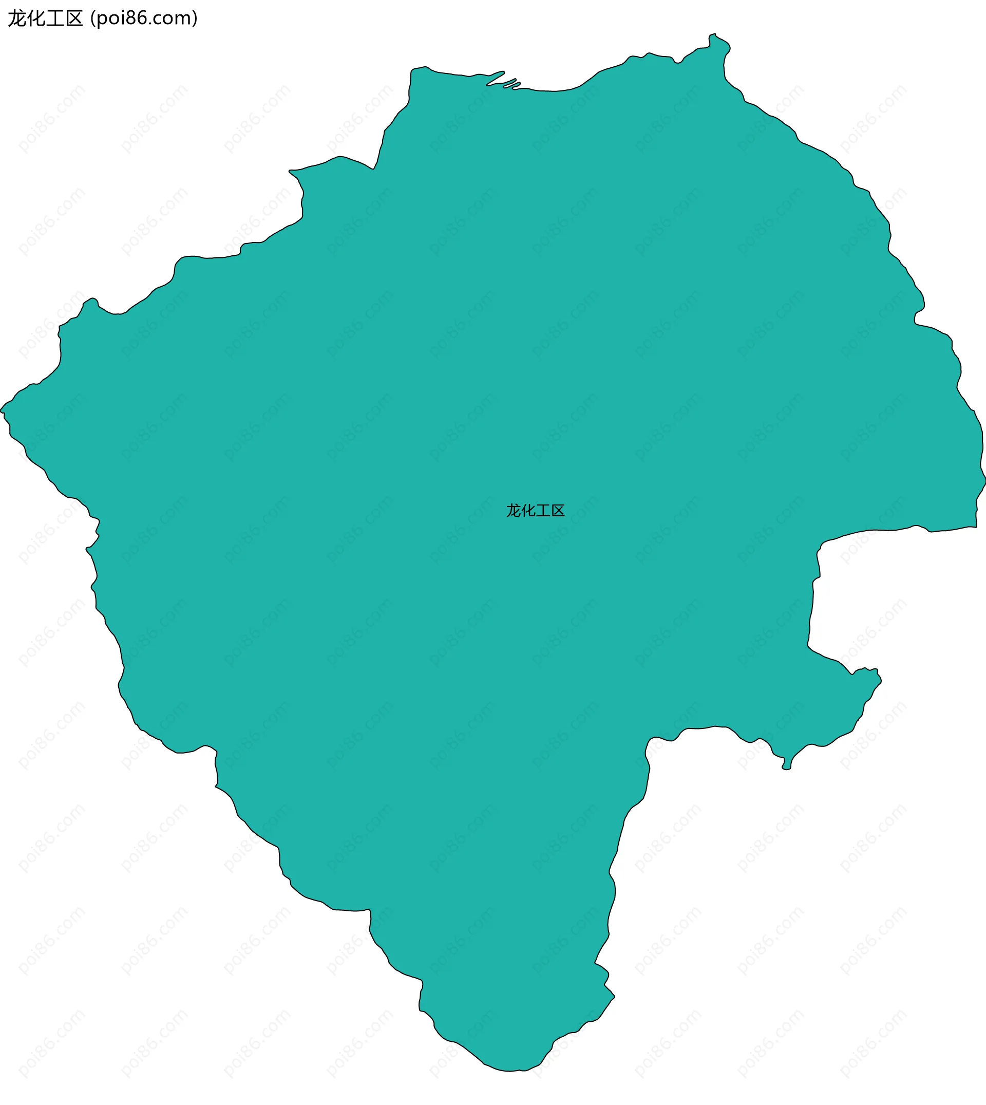 龙化工区边界地图