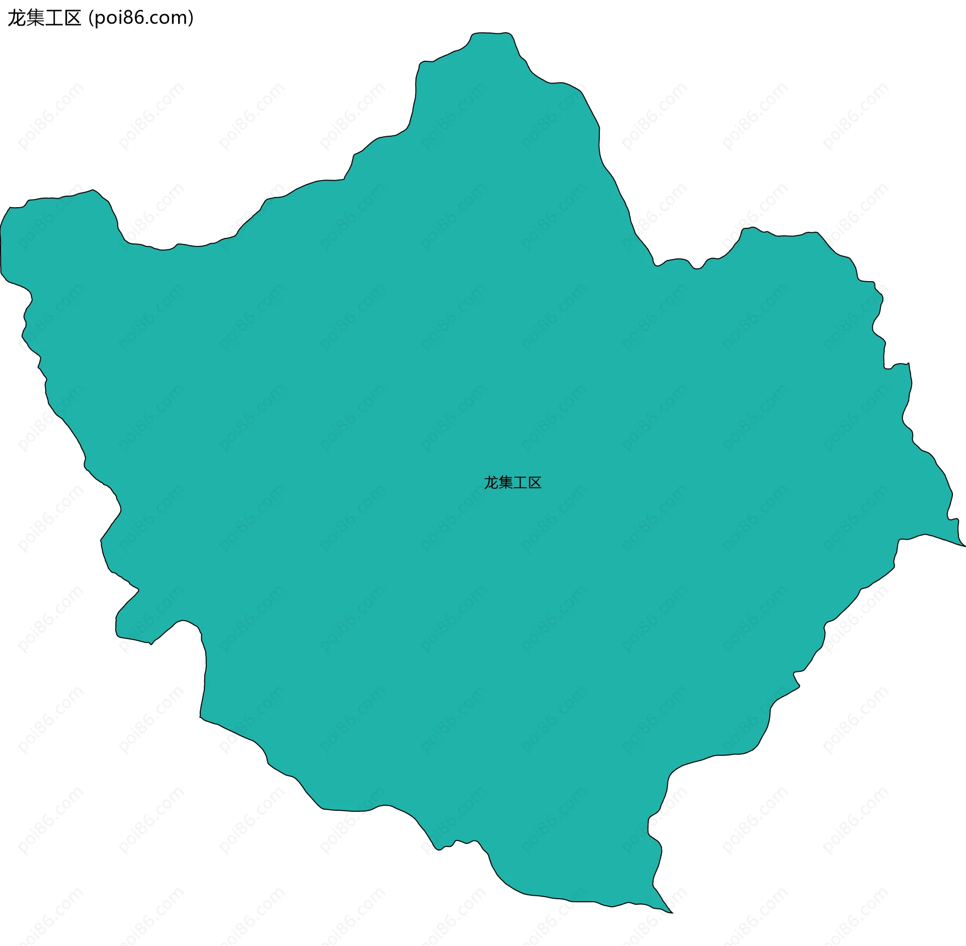 龙集工区边界地图