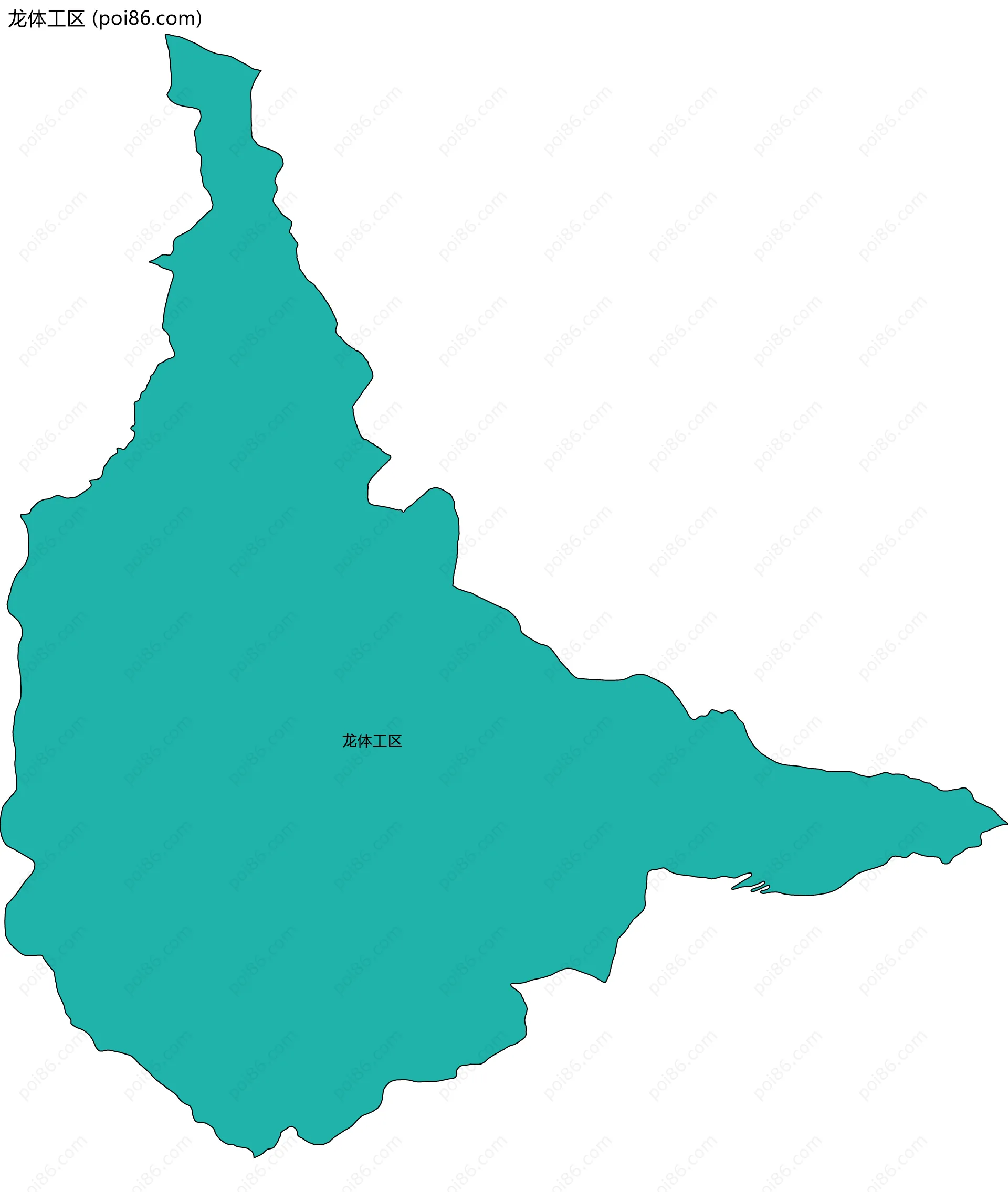 龙体工区边界地图