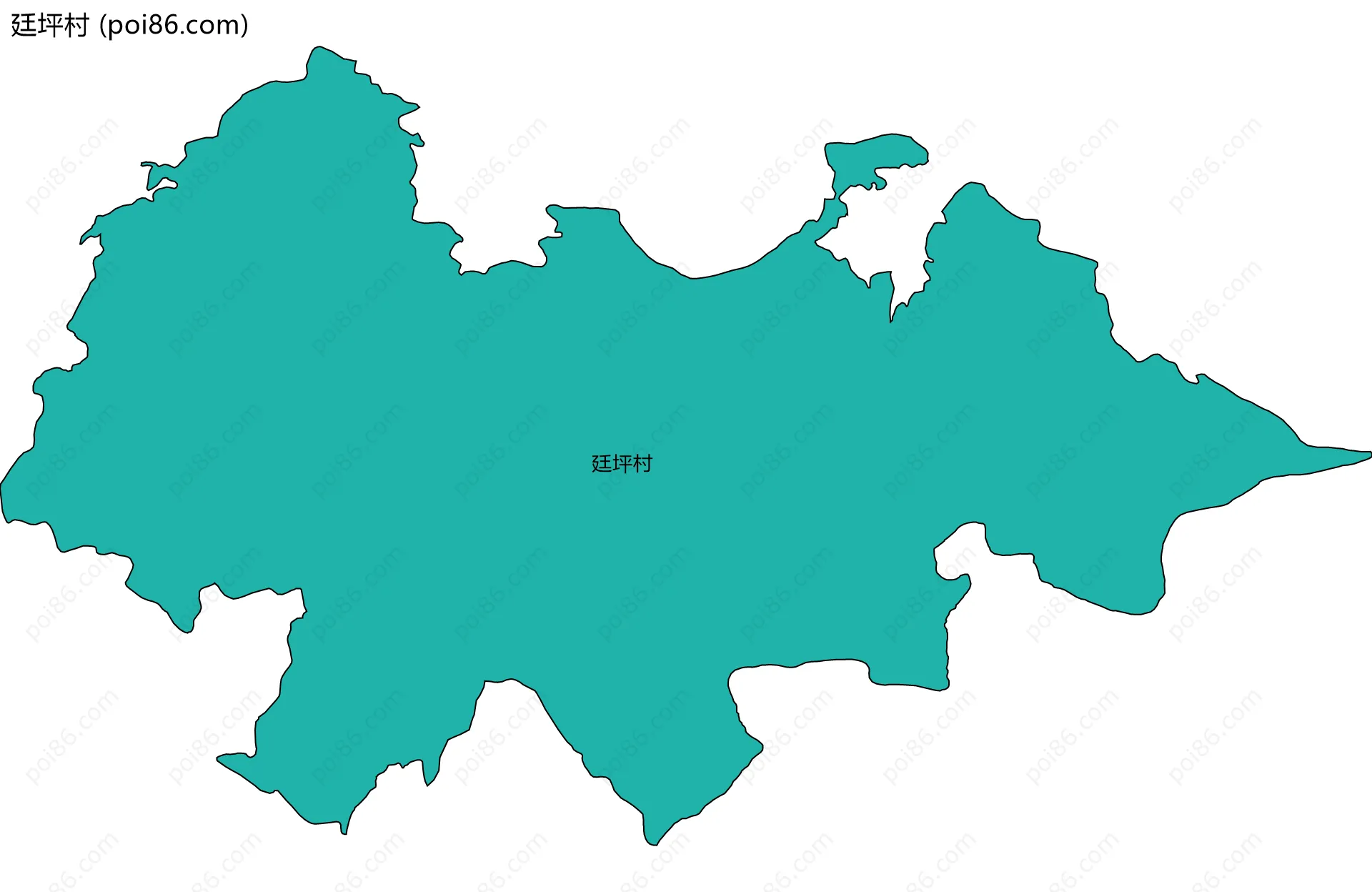 廷坪村边界地图