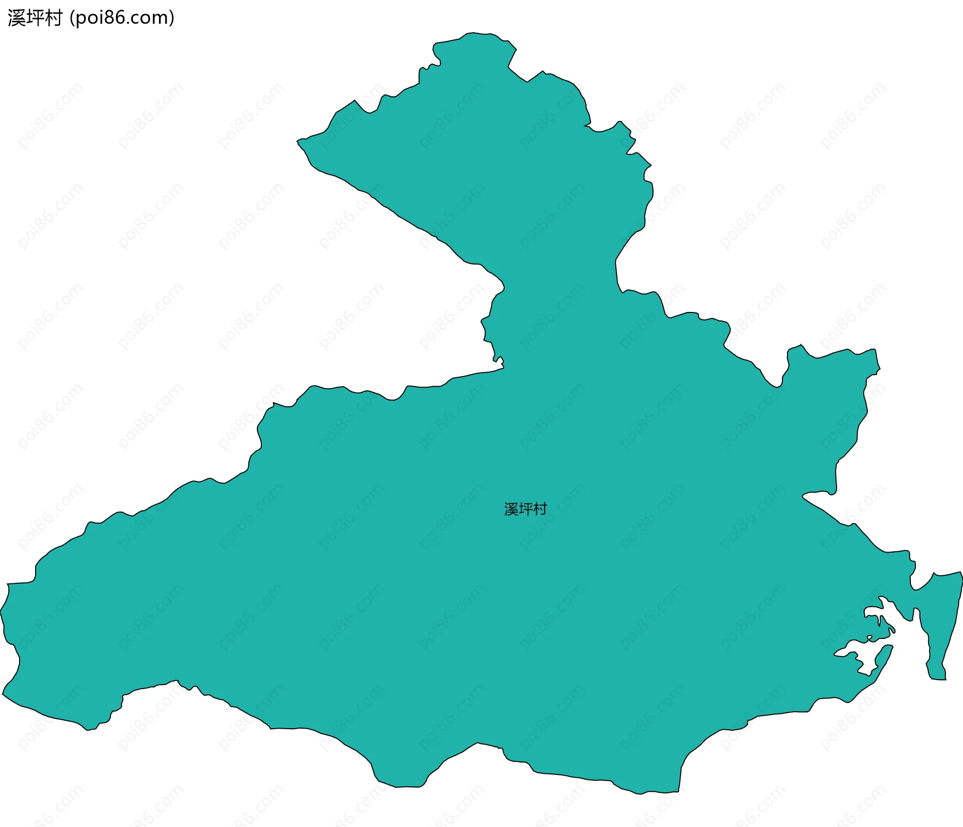 溪坪村边界地图