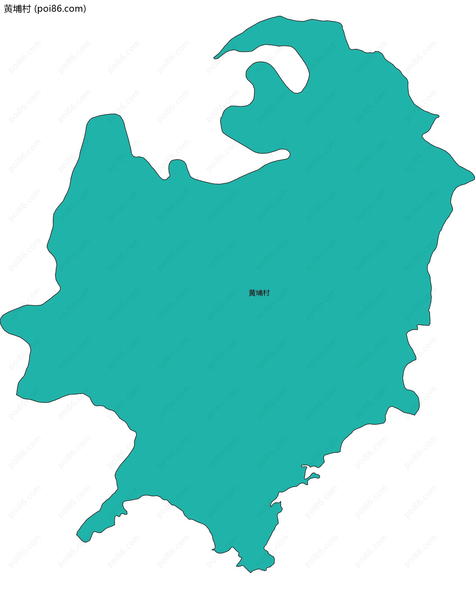 黄埔村边界地图