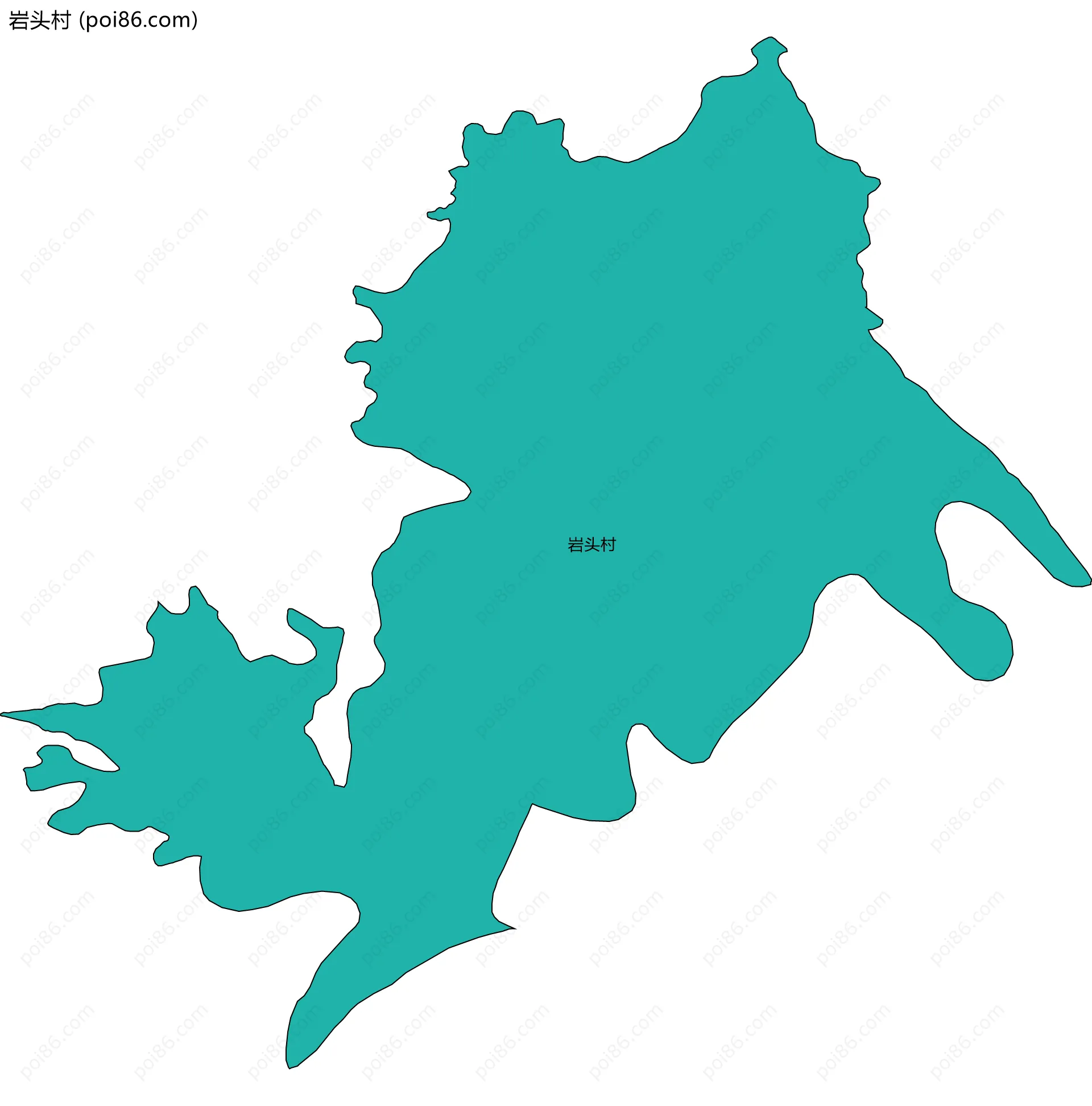 岩头村边界地图