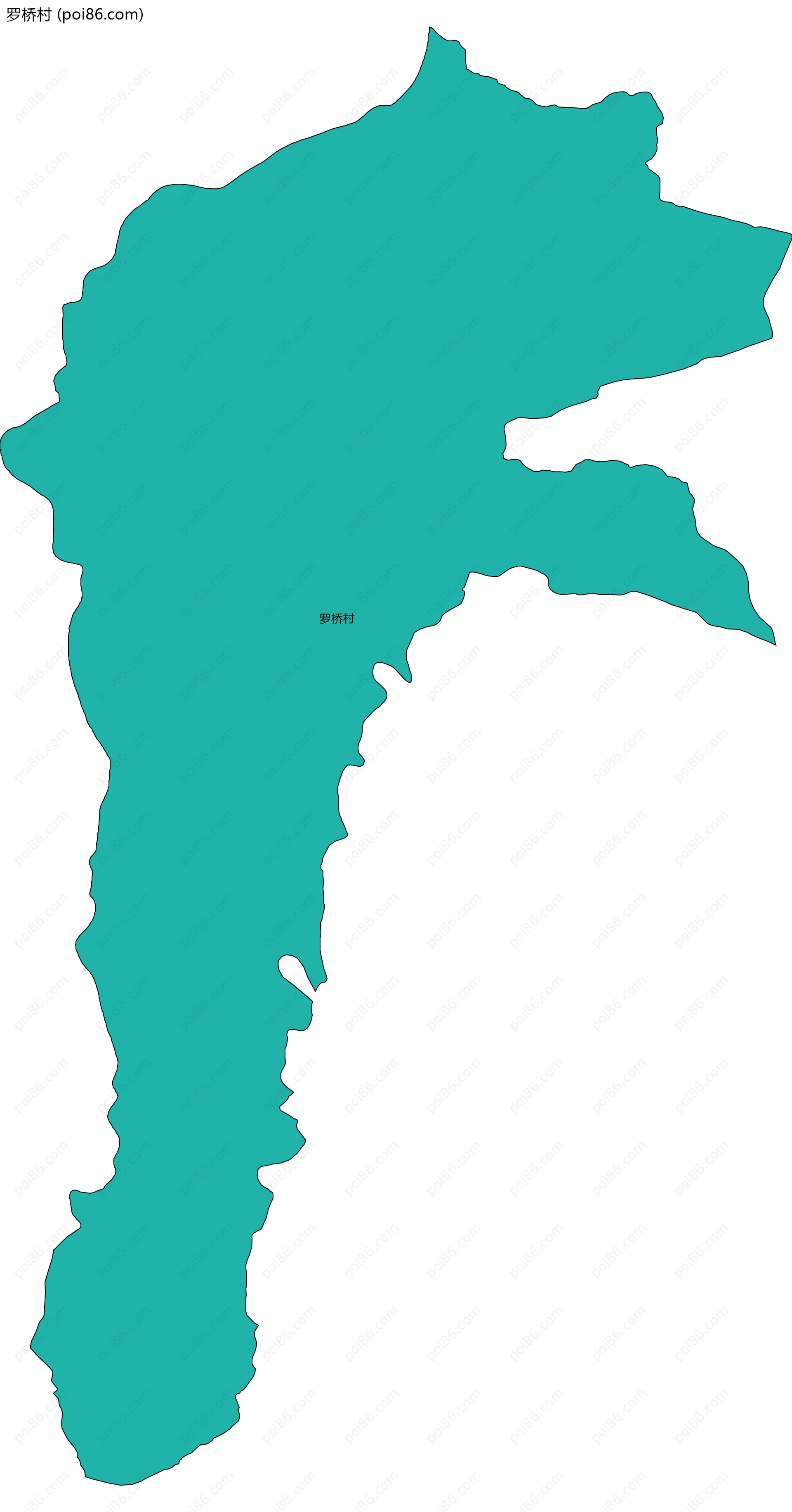 罗桥村边界地图