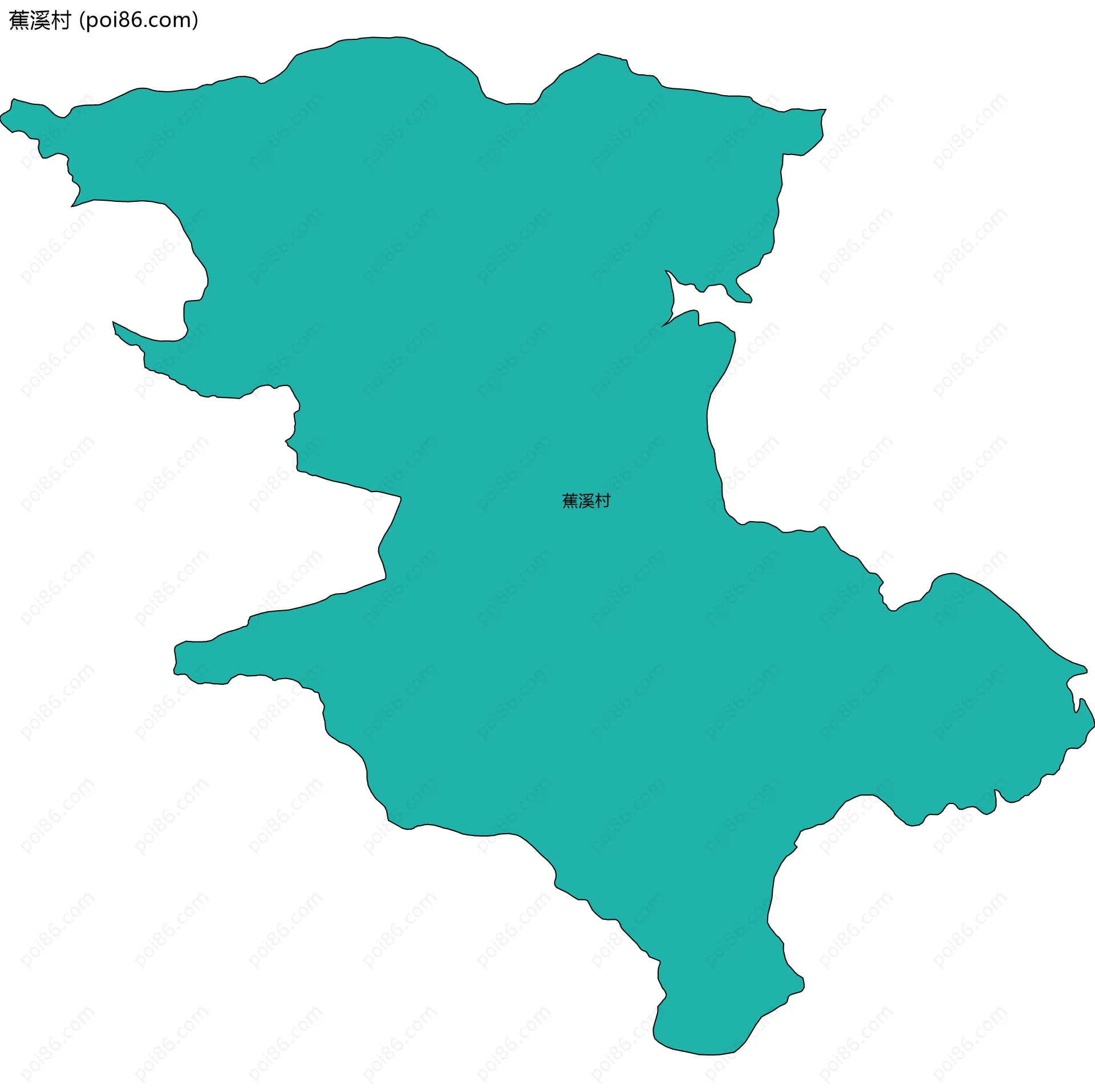 蕉溪村边界地图