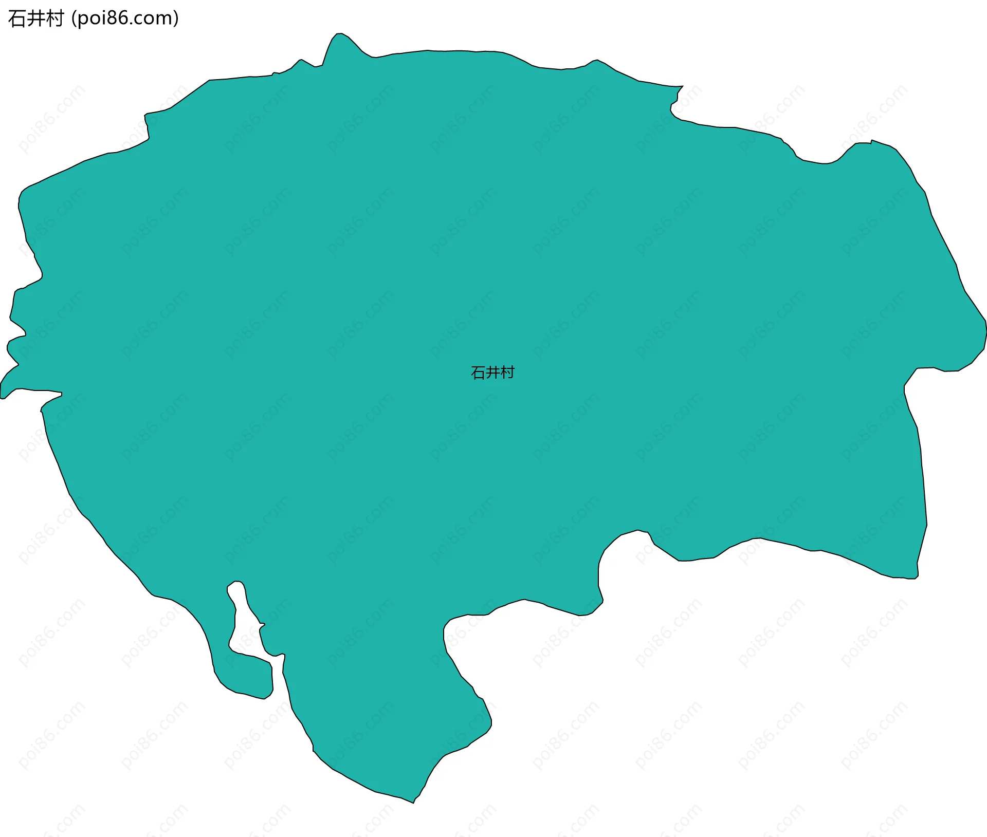 石井村边界地图