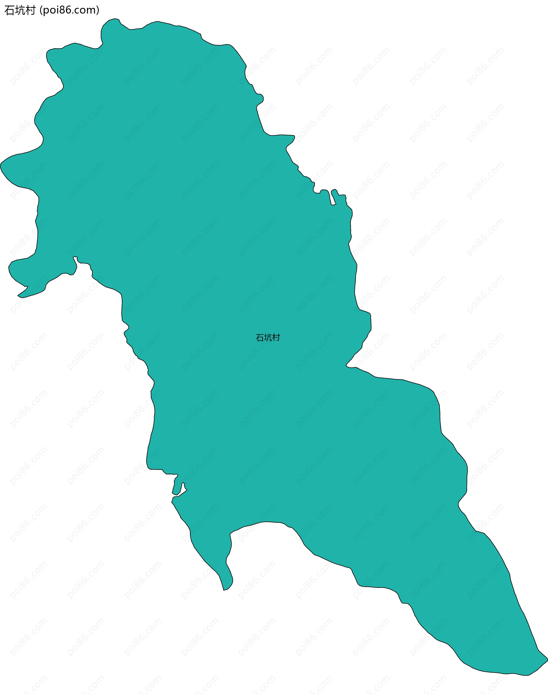 石坑村边界地图