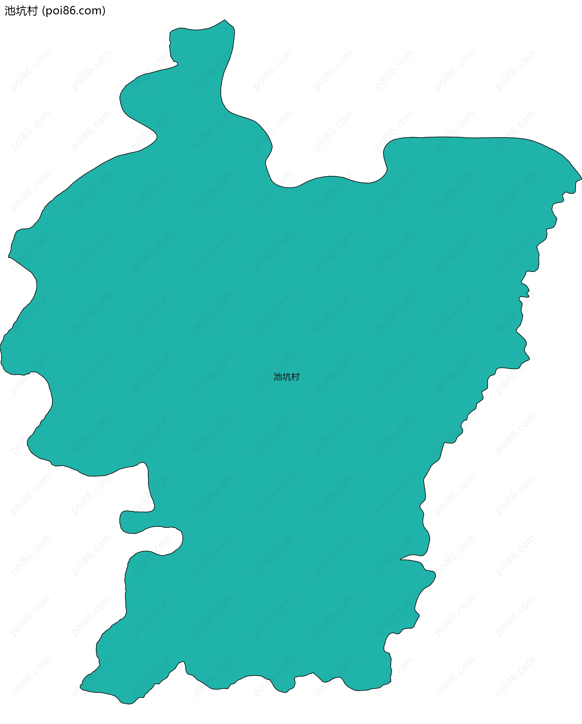 池坑村边界地图