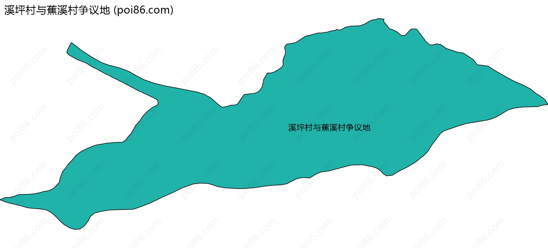 溪坪村与蕉溪村争议地边界地图